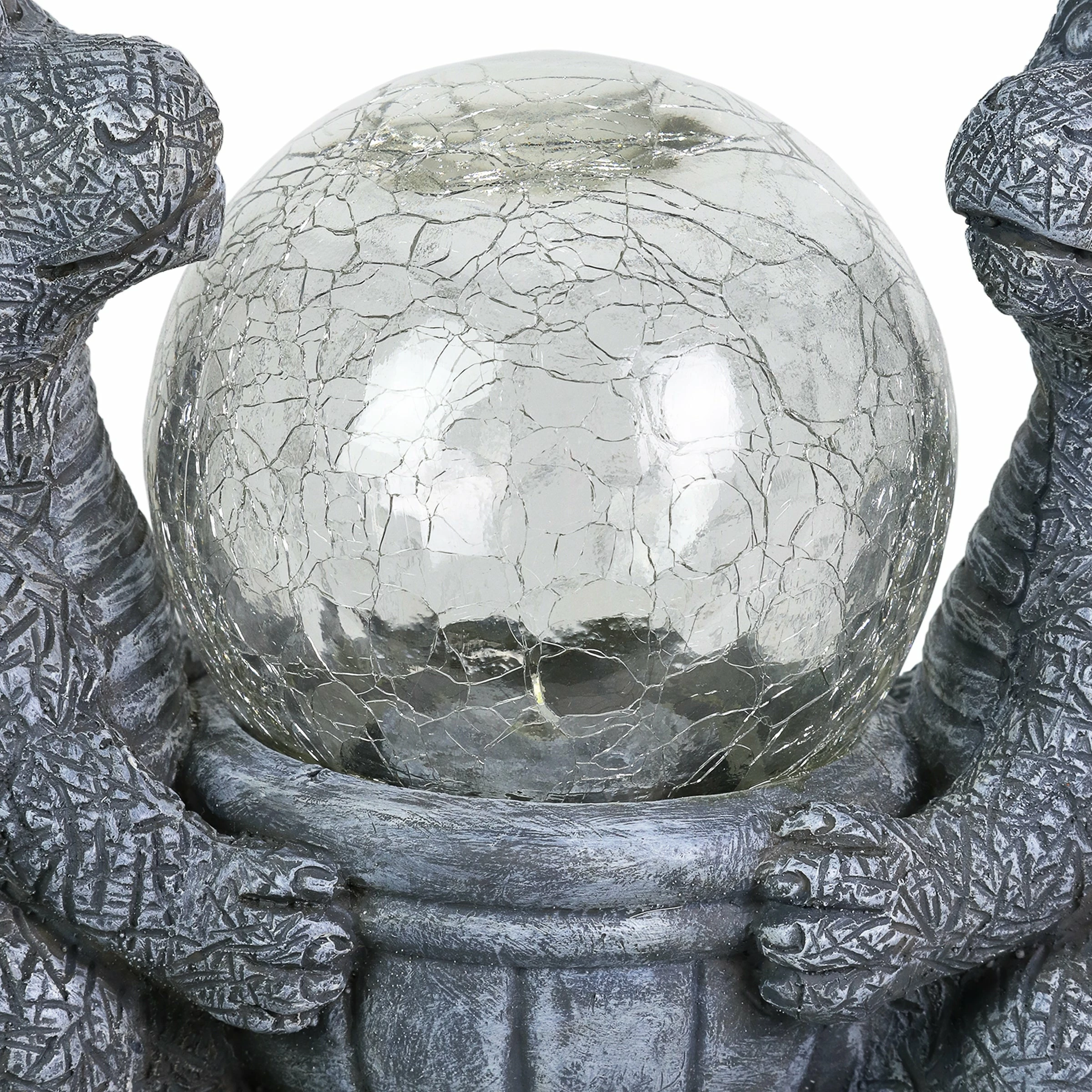 Outlet π₯° Best deal π Exhart Solar Dragons Garden Statue With A Glass Crackle Ball, 11 By 7 Inches π₯ π - Image 6