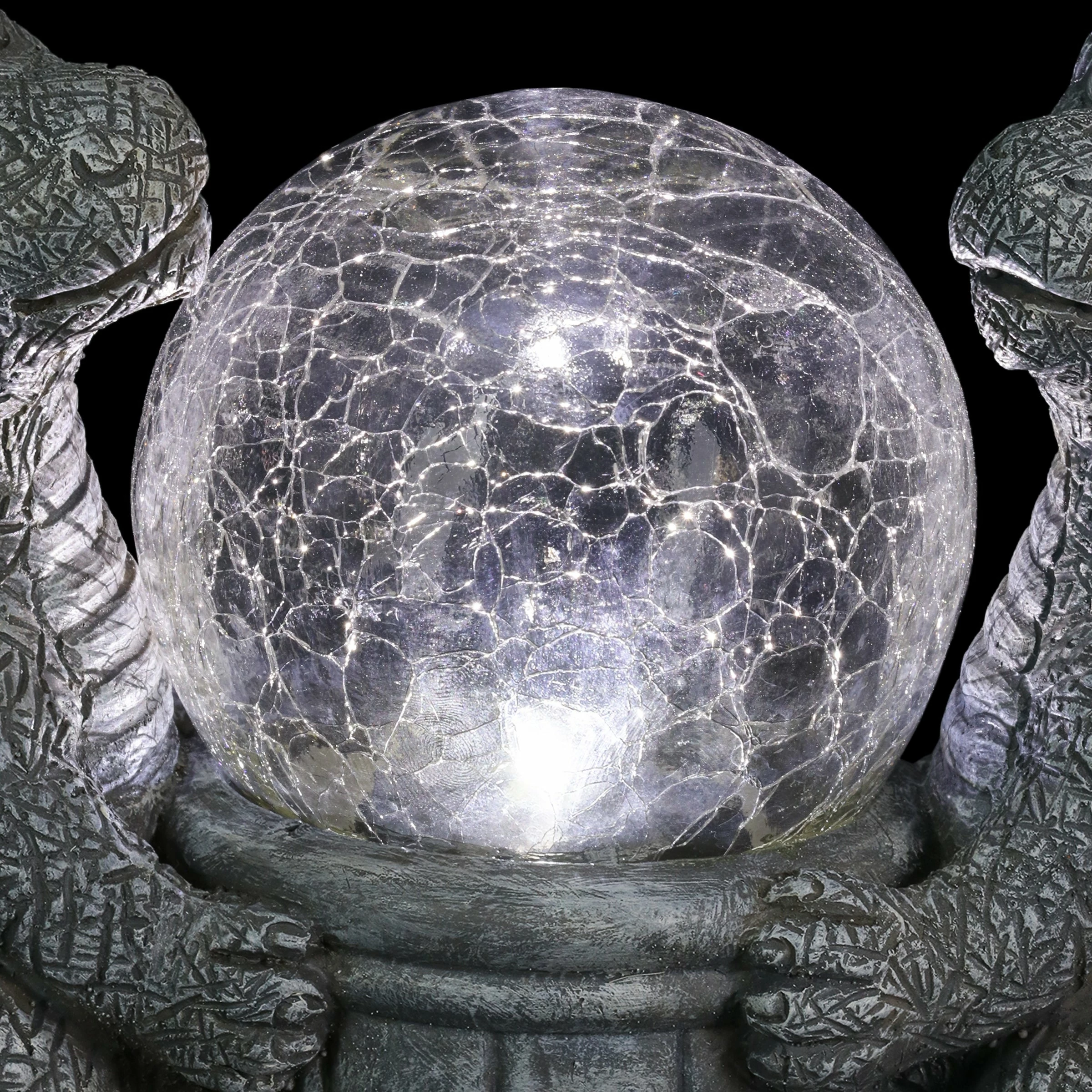 Outlet π₯° Best deal π Exhart Solar Dragons Garden Statue With A Glass Crackle Ball, 11 By 7 Inches π₯ π - Image 8