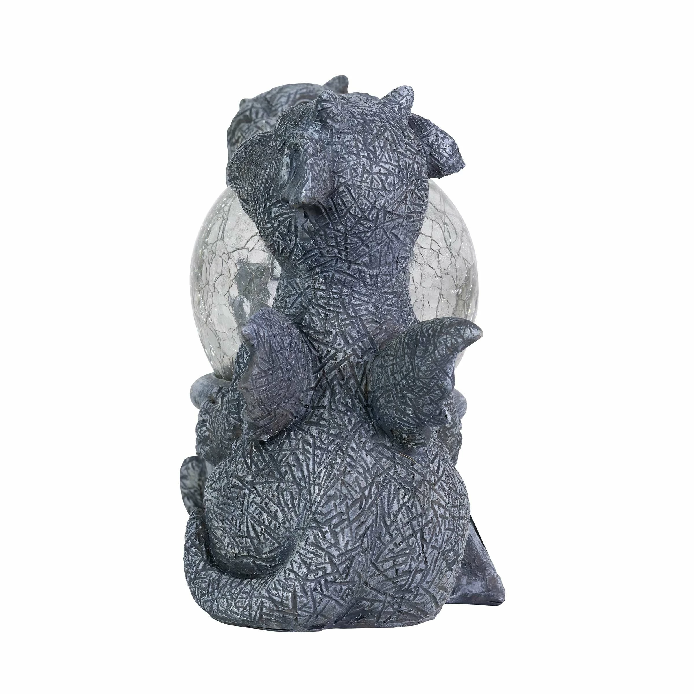 Outlet π₯° Best deal π Exhart Solar Dragons Garden Statue With A Glass Crackle Ball, 11 By 7 Inches π₯ π - Image 9