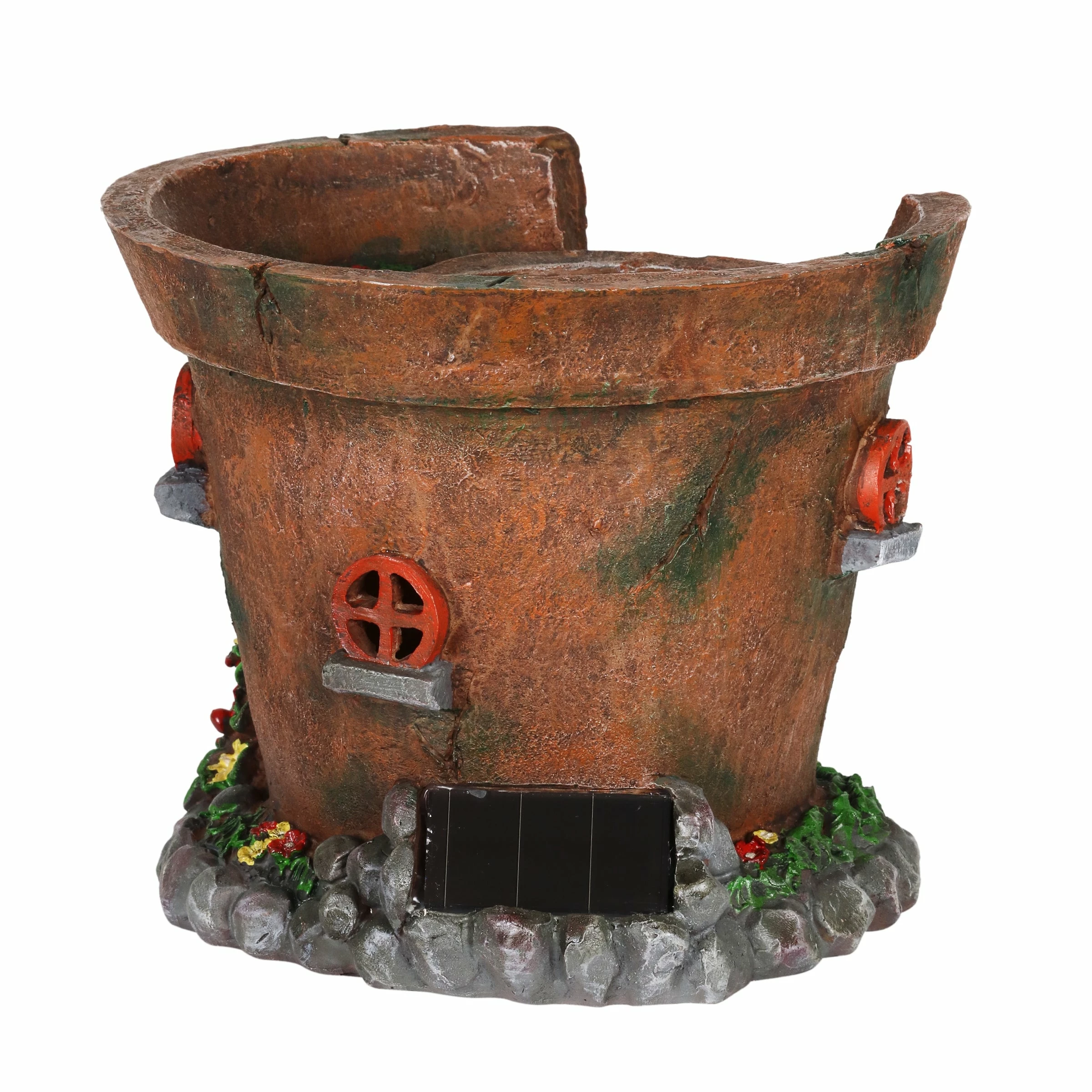 Best Pirce βοΈ Best Pirce π Exhart Solar Fairy House Flower Pot Garden Statue, 8 By 7 Inches π€© π - Image 12