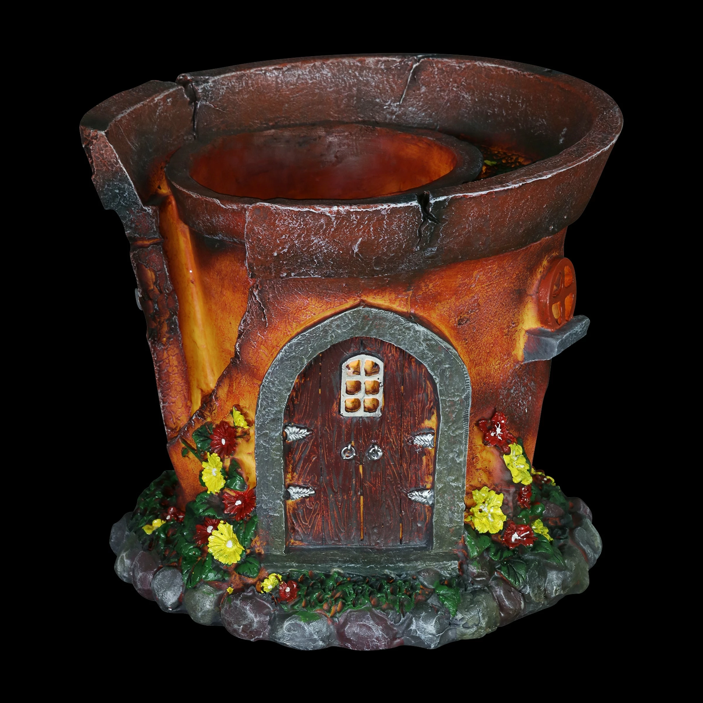 Best Pirce βοΈ Best Pirce π Exhart Solar Fairy House Flower Pot Garden Statue, 8 By 7 Inches π€© π - Image 14