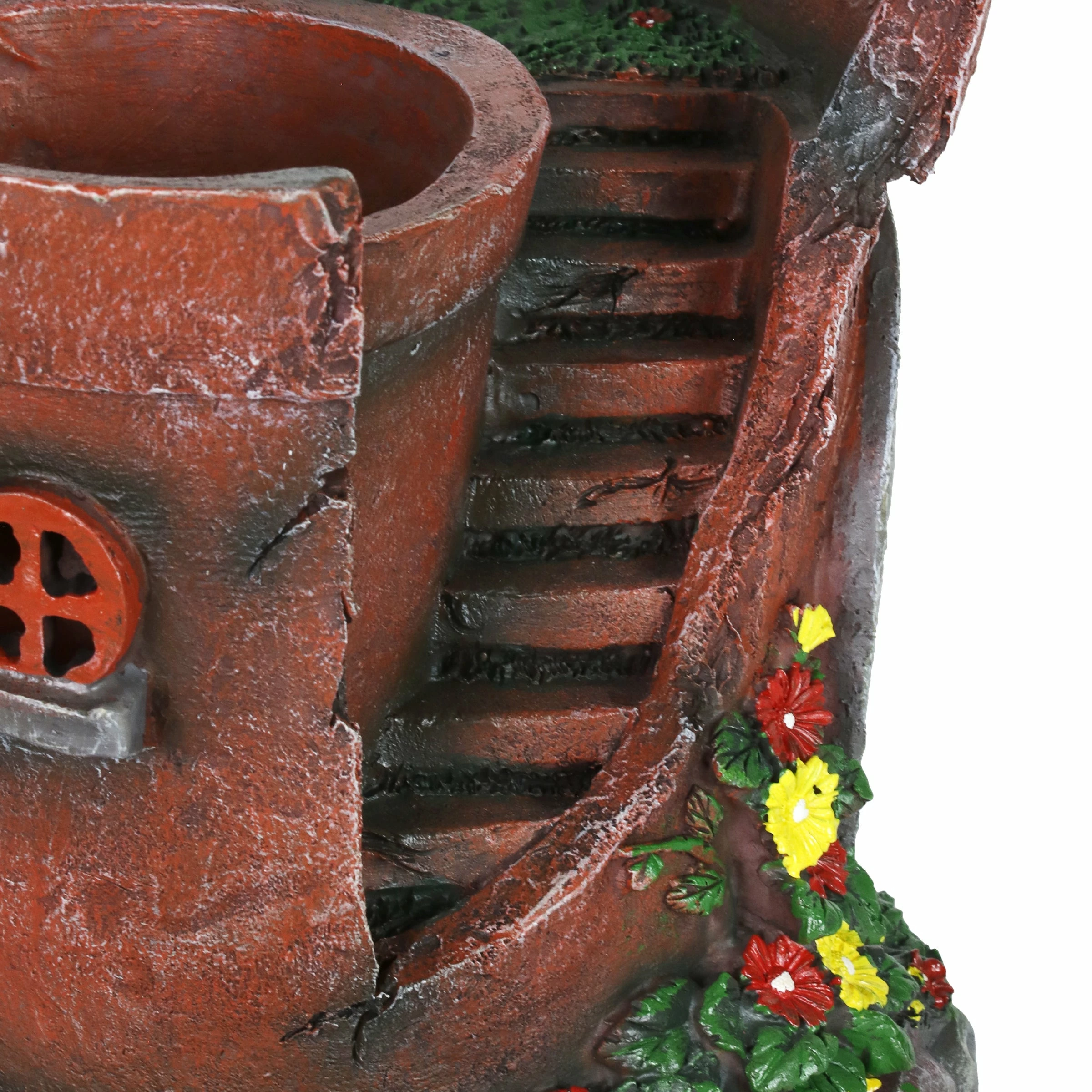 Best Pirce βοΈ Best Pirce π Exhart Solar Fairy House Flower Pot Garden Statue, 8 By 7 Inches π€© π - Image 7
