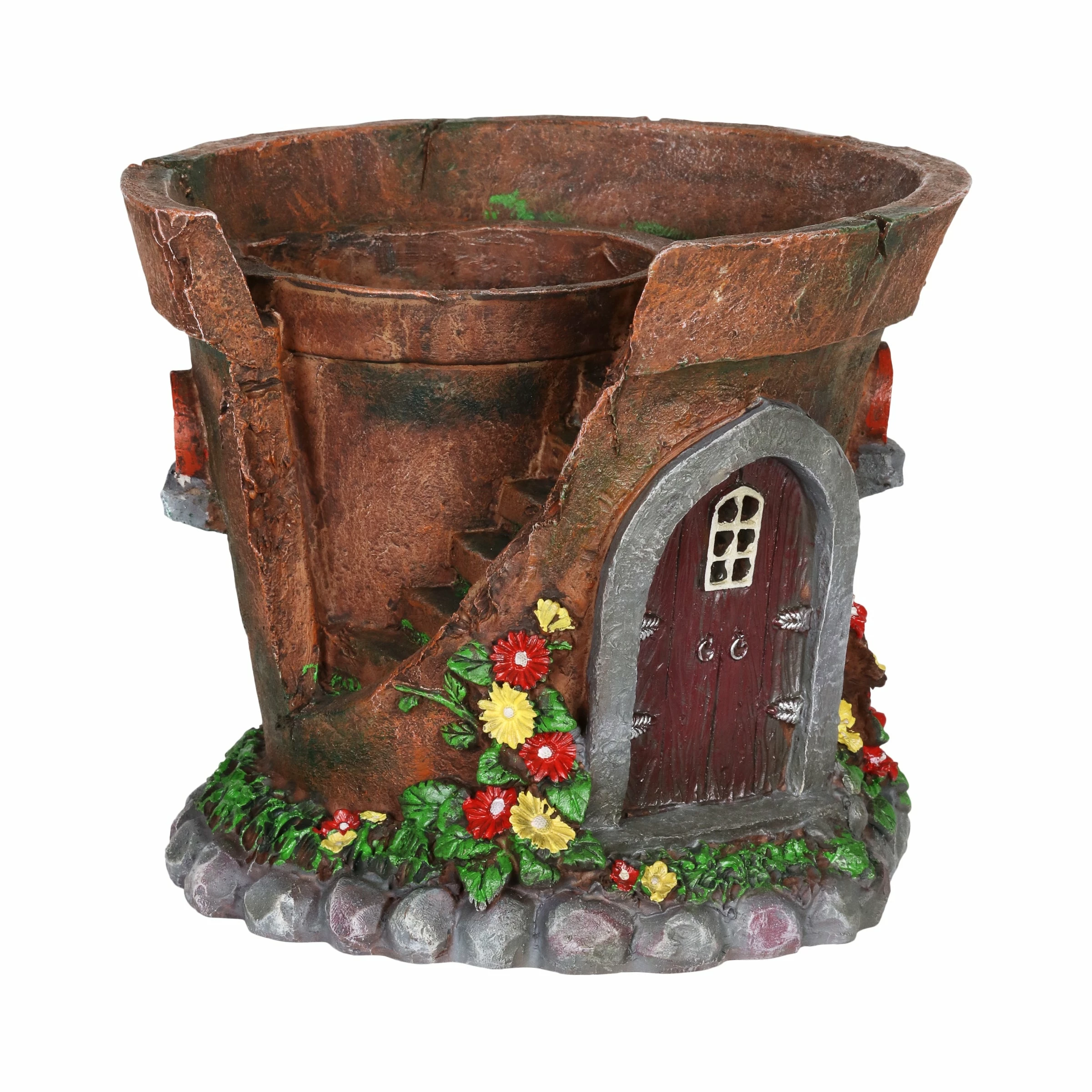 Best Pirce βοΈ Best Pirce π Exhart Solar Fairy House Flower Pot Garden Statue, 8 By 7 Inches π€© π - Image 10