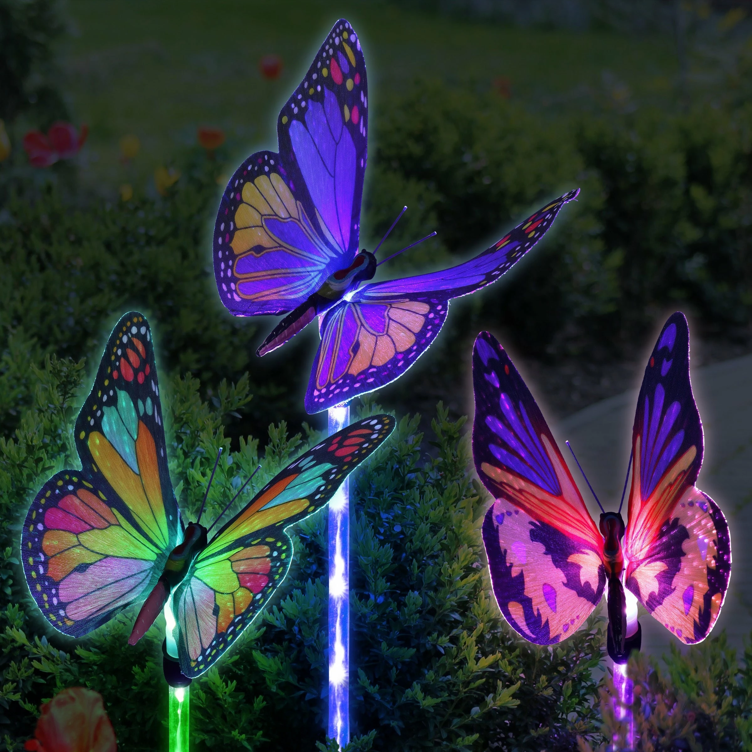 Best deal π Coupon π Exhart Solar Fiber Optic Butterfly Garden Stake With LED Stake, 5 By 24 Inches β π - Image 2