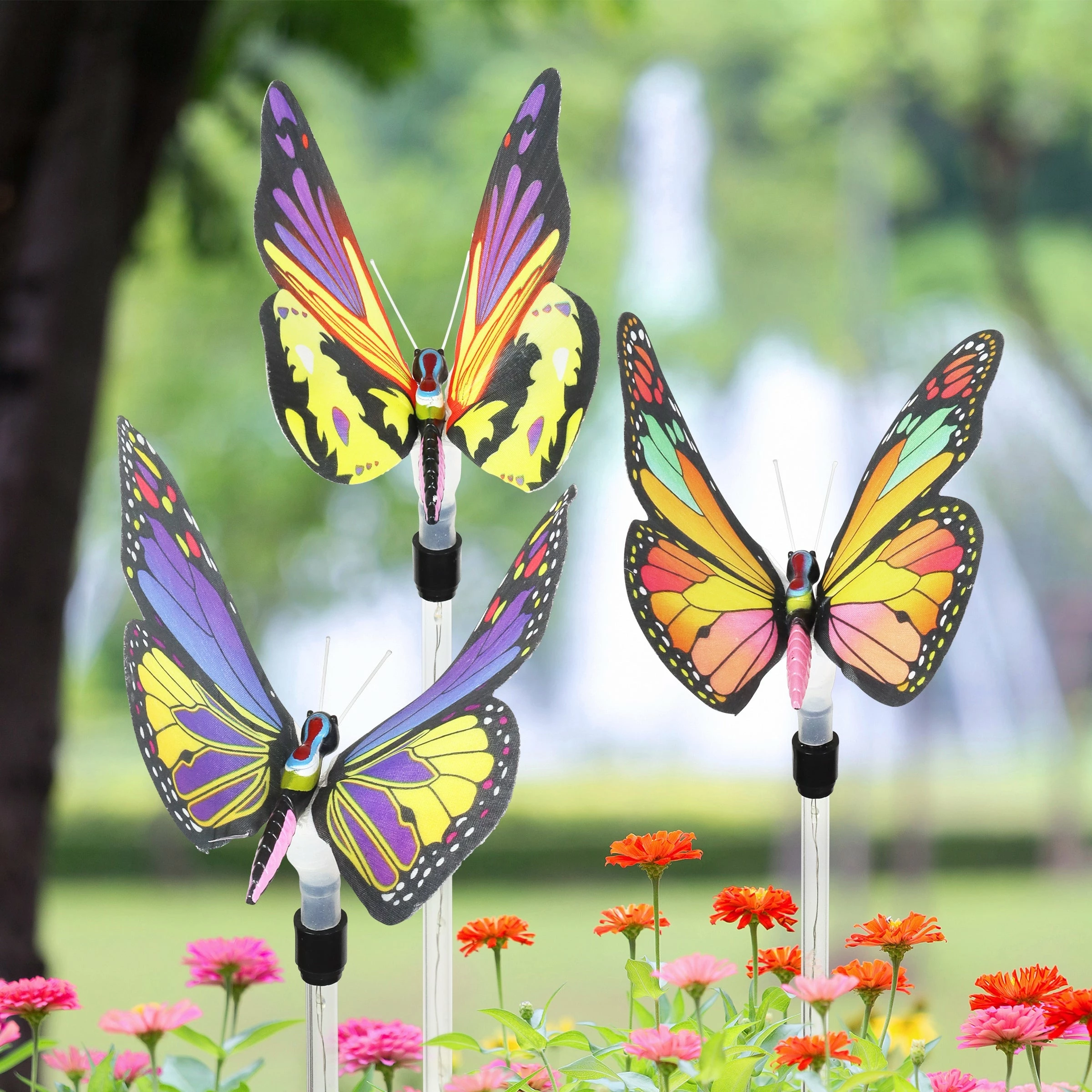 Best deal π Coupon π Exhart Solar Fiber Optic Butterfly Garden Stake With LED Stake, 5 By 24 Inches β π - Image 3