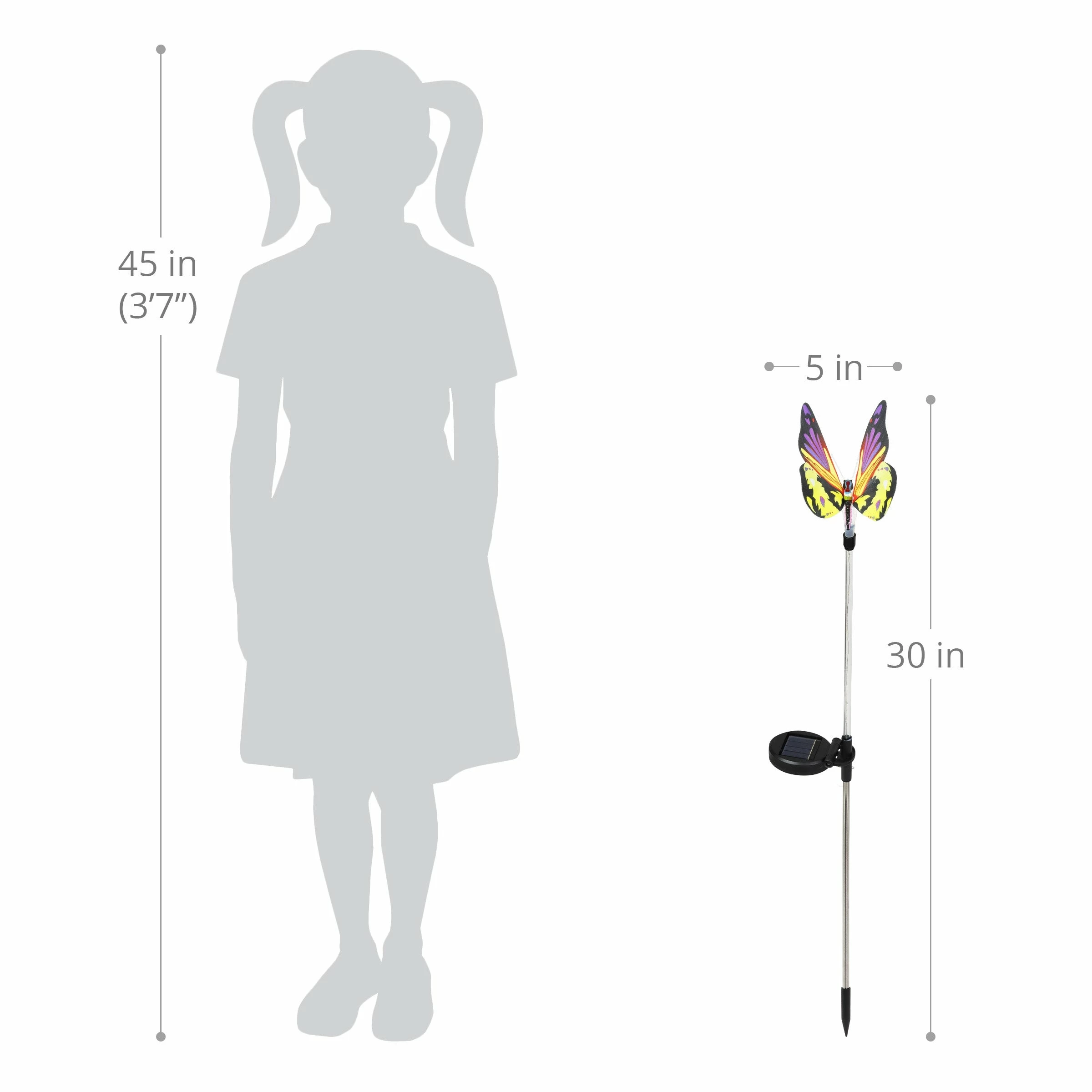 Best deal π Coupon π Exhart Solar Fiber Optic Butterfly Garden Stake With LED Stake, 5 By 24 Inches β π - Image 5