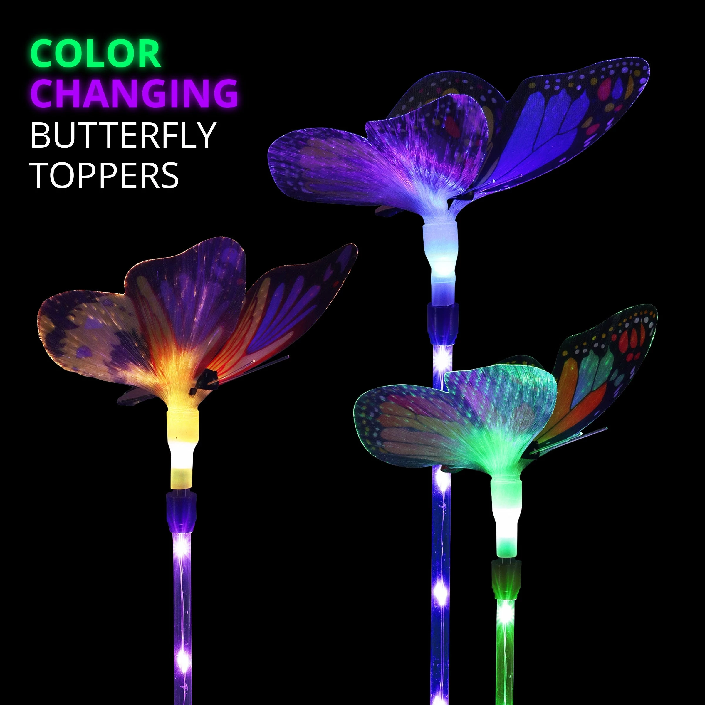 Best deal π Coupon π Exhart Solar Fiber Optic Butterfly Garden Stake With LED Stake, 5 By 24 Inches β π - Image 10