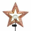 Best deal 🤩 Deals 🤩 Exhart Solar Filigree Metal Star Stake With Glass Crackle Ball Center In Bronze, 11.5 By 32 Inches 🧨 🛒
