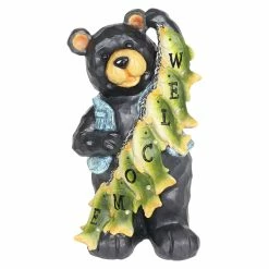 Flash Sale 🧨 Buy ⭐ Exhart Solar Fish Stringing Welcome Bear, 13 Inch 👍 🎁