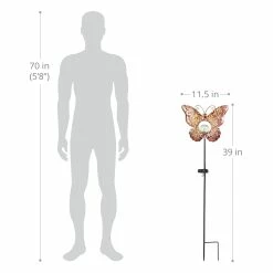 Budget π Promo π Exhart Solar Fleur De Lis Filigree Metal Butterfly Stake With Glass Crackle Ball Center In Bronze, 11.5 By 39 Inches βοΈ π― 13 Budget π Promo π Exhart Solar Fleur De Lis Filigree Metal Butterfly Stake With Glass Crackle Ball Center In Bronze, 11.5 By 39 Inches βοΈ π― -Exhart Shop Exhart Solar Fleur de Lis Filigree Metal Butterfly Stake with Glass Crackle Ball Center in Bronze2C 11.5 by 39 Inches 3