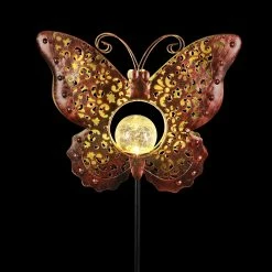 Budget π Promo π Exhart Solar Fleur De Lis Filigree Metal Butterfly Stake With Glass Crackle Ball Center In Bronze, 11.5 By 39 Inches βοΈ π― 17 Budget π Promo π Exhart Solar Fleur De Lis Filigree Metal Butterfly Stake With Glass Crackle Ball Center In Bronze, 11.5 By 39 Inches βοΈ π― -Exhart Shop Exhart Solar Fleur de Lis Filigree Metal Butterfly Stake with Glass Crackle Ball Center in Bronze2C 11.5 by 39 Inches 7