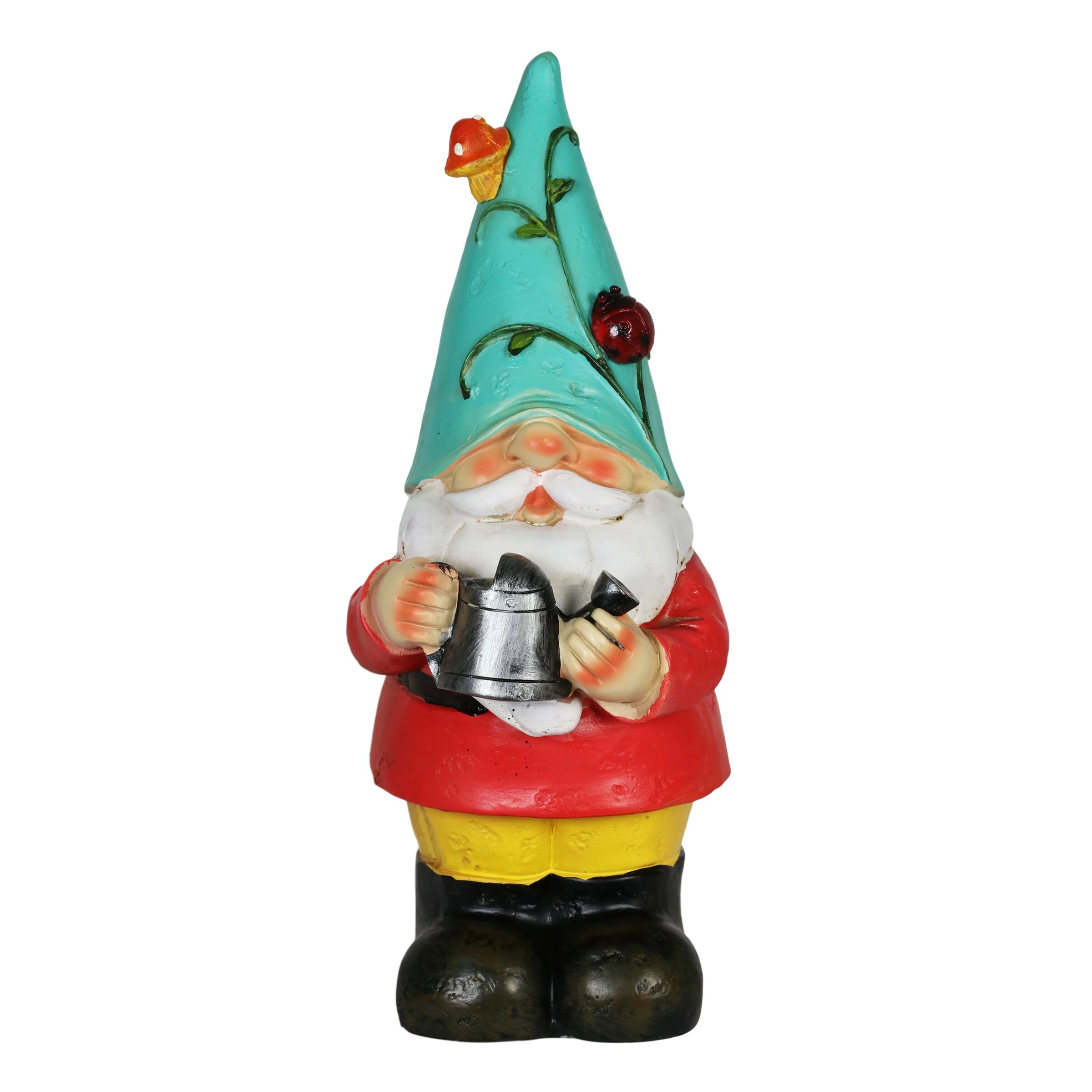 Discount π€© Cheapest π€© Exhart Solar Floral Hat Garden Gnome Statue, 10 Inch Green π π