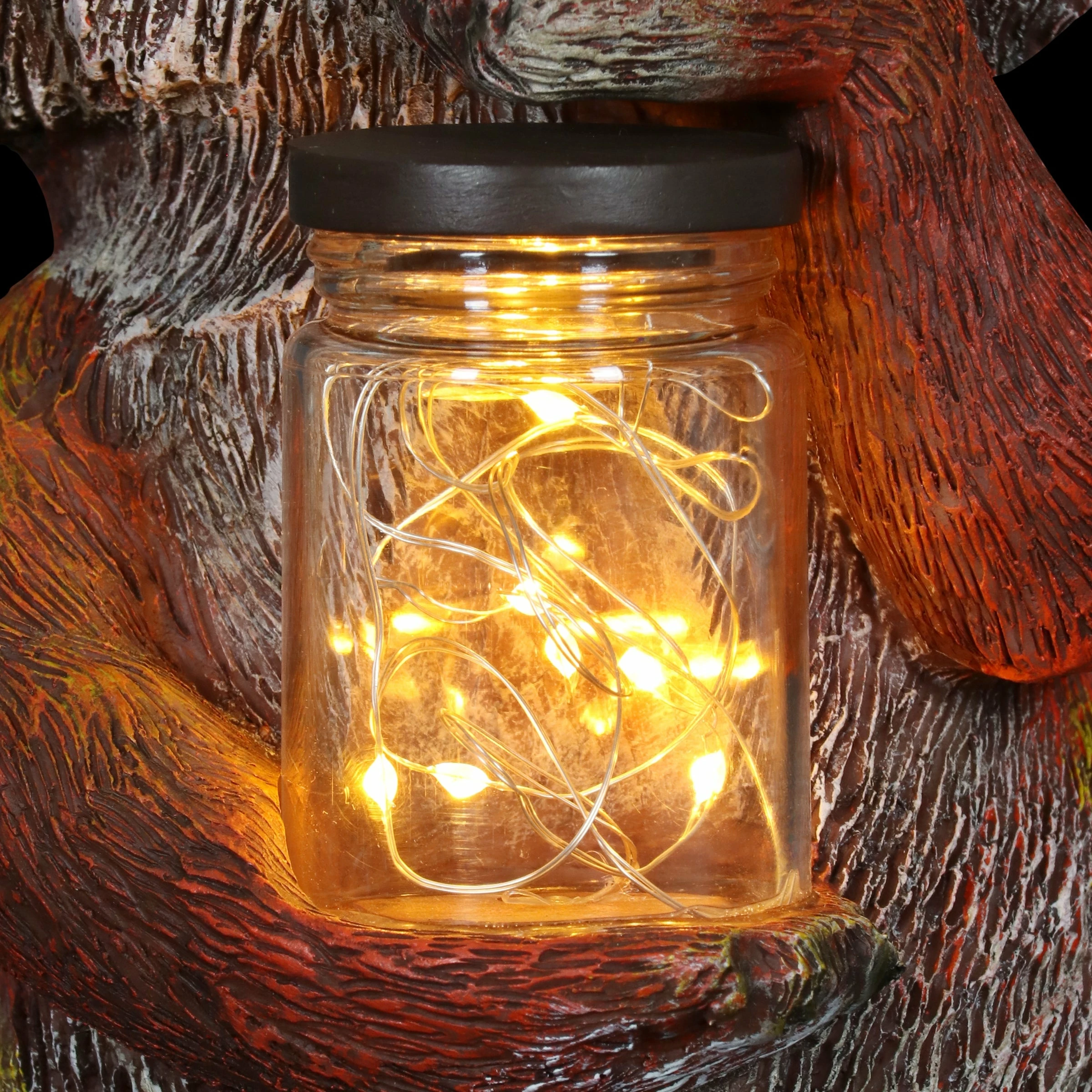 New π Coupon π₯ Exhart Solar Fox Garden Statue Holding A Glass Jar With Six LED Firefly String Lights, 6 By 11 Inches π π - Image 8