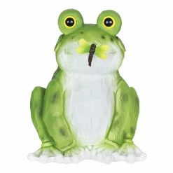 Brand new ✨ Budget ❤️ Exhart Solar Frog With Dragonfly Garden Statue, 8 Inch 🛒 👏