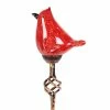 New 🔔 Brand new ✨ Exhart Solar Glass Red Cardinal With Metal Finial Garden Stake, 5.5 By 31 Inches 🧨 🛒