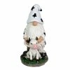 Wholesale 😍 Coupon 🤩 Exhart Solar Gnome With Cow Print Hat And Calf Statue, 6.5 By 10 Inches 👏 😉