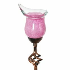 Best deal 😍 Wholesale ✨ Exhart Solar Hand Blown Glass Calla Lily Garden Stake, 4 By 31 Inches White ✨ 👏