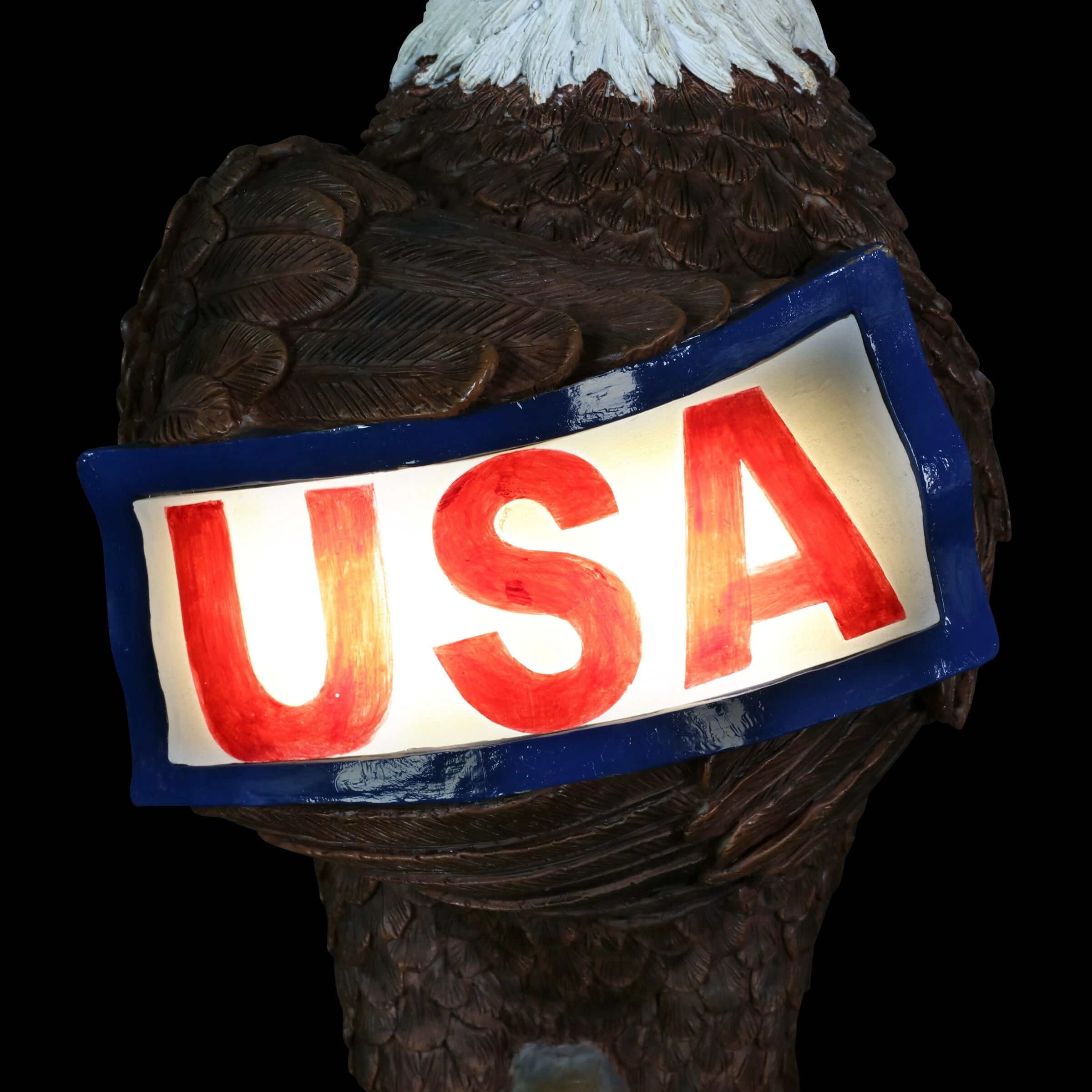 Budget π― Cheapest π Exhart Solar Hand Painted Bald Eagle Garden Statue With Illuminating USA Sign, 7.5 By 12 Inches π₯ π - Image 8