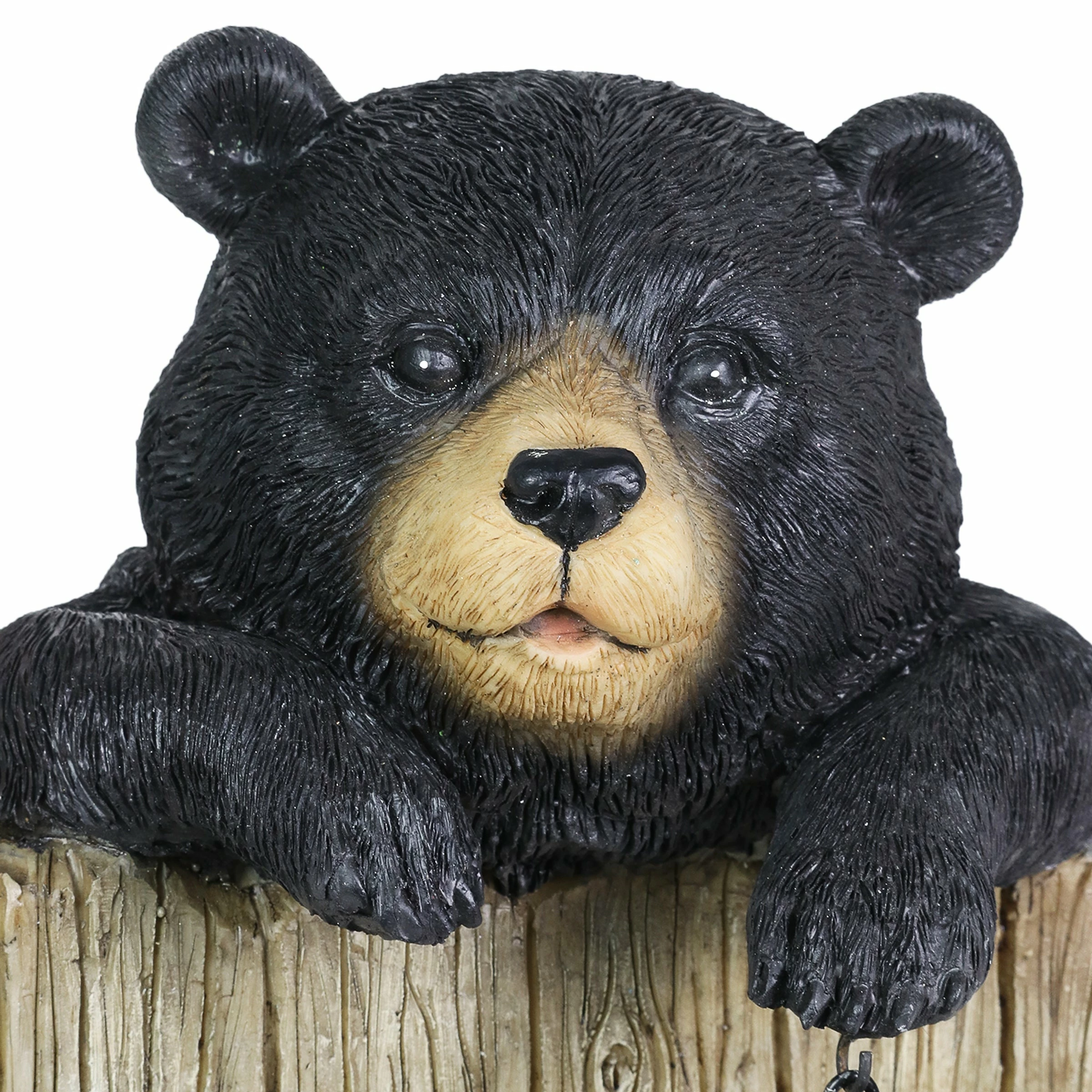 Deals π Deals π Exhart Solar Hand Painted Bear Garden Statue With A Lantern Jar Of LED Bumblebees By A Welcome Fence, 9.5 By 11 Inches π π - Image 5