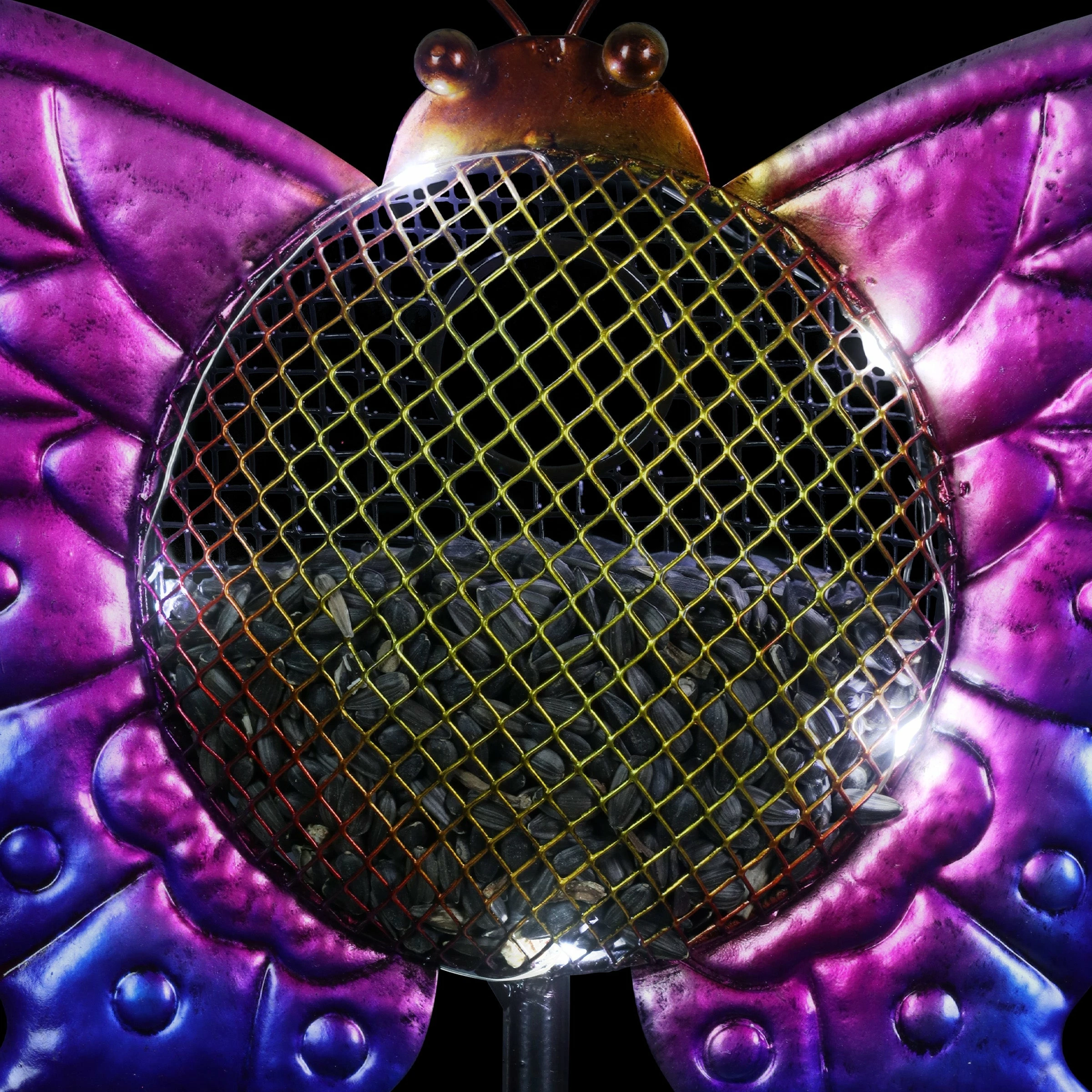 Best reviews of π Wholesale π― Exhart Solar Hand Painted Butterfly Metal Mesh Pellet Bird Feeder Garden Stake, 12.5 By 36 Inches β 𧨠- Image 7