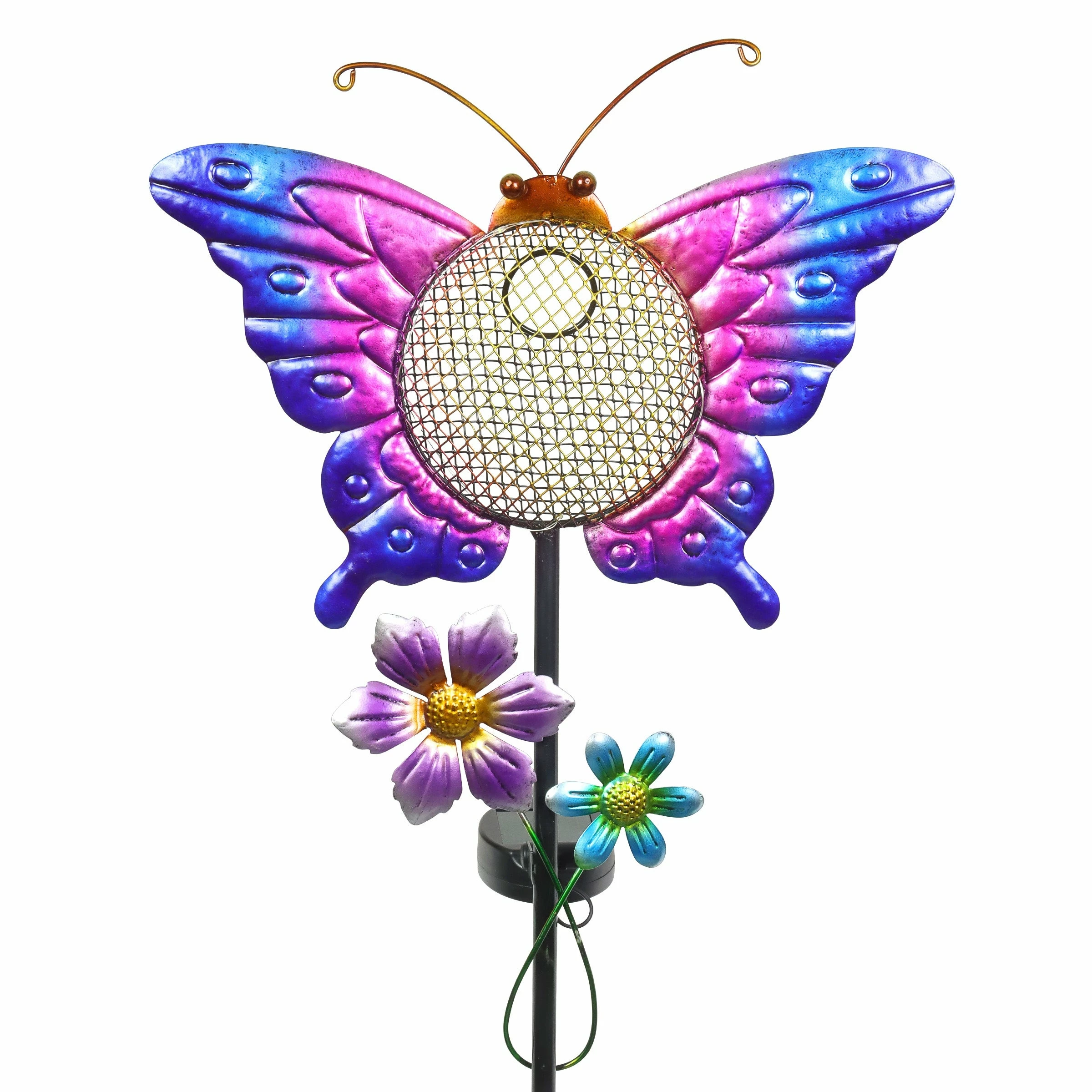 Best reviews of π Wholesale π― Exhart Solar Hand Painted Butterfly Metal Mesh Pellet Bird Feeder Garden Stake, 12.5 By 36 Inches β 𧨠- Image 8