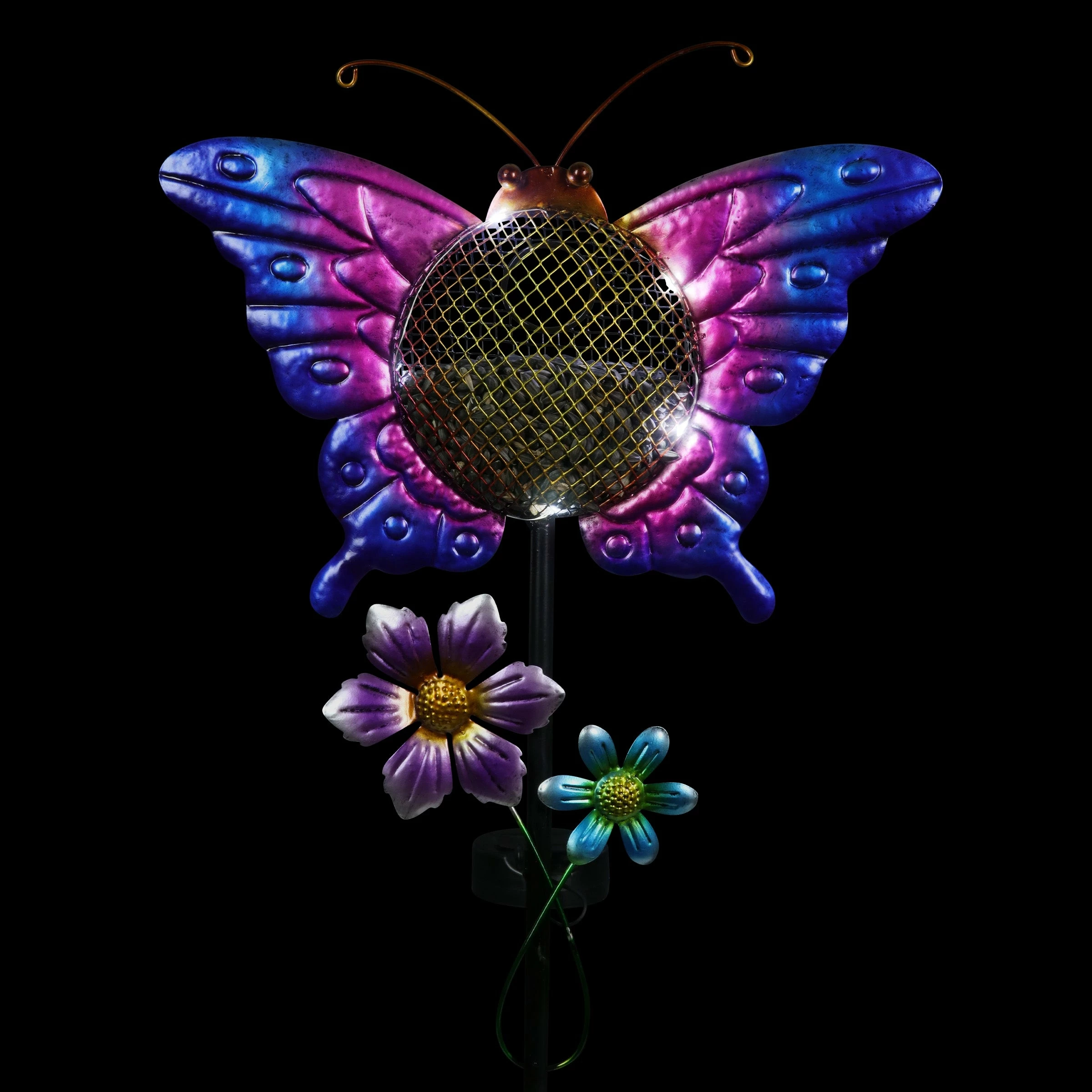 Best reviews of π Wholesale π― Exhart Solar Hand Painted Butterfly Metal Mesh Pellet Bird Feeder Garden Stake, 12.5 By 36 Inches β 𧨠- Image 9