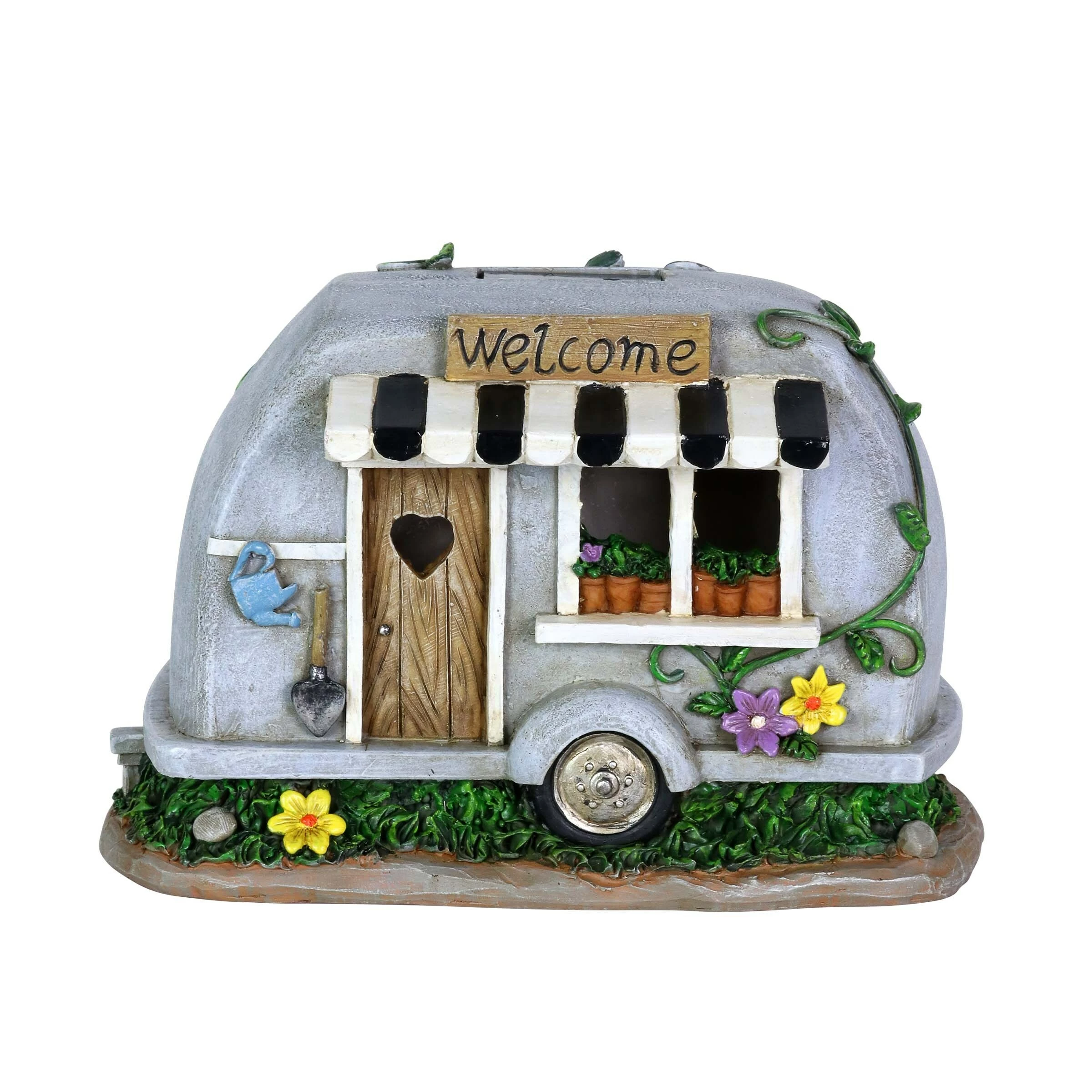 Cheap π Deals β¨ Exhart Solar Hand Painted Camping Trailer Statue With Welcome Sign, 5 By 6 Inches β€οΈ β - Image 7