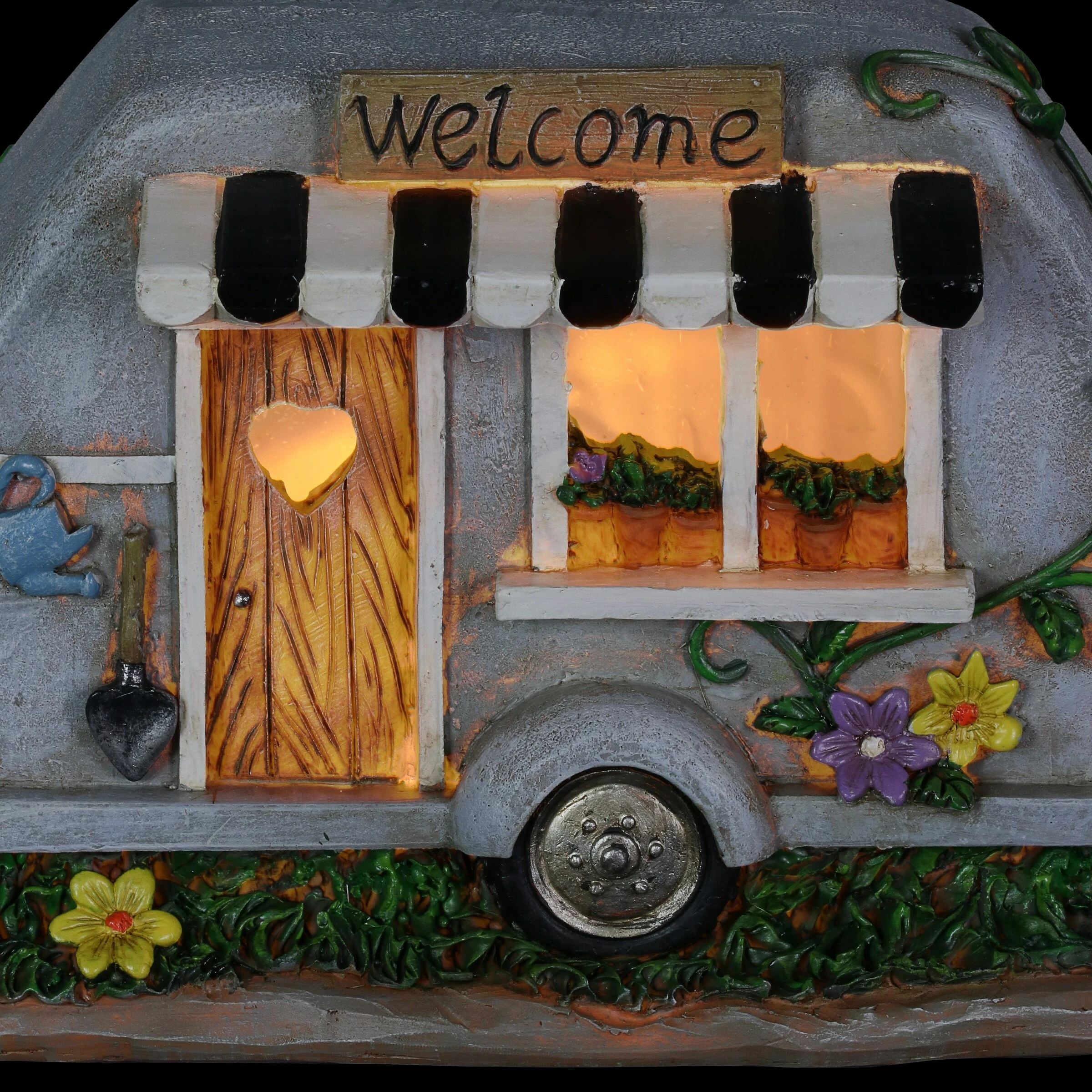 Cheap π Deals β¨ Exhart Solar Hand Painted Camping Trailer Statue With Welcome Sign, 5 By 6 Inches β€οΈ β - Image 8