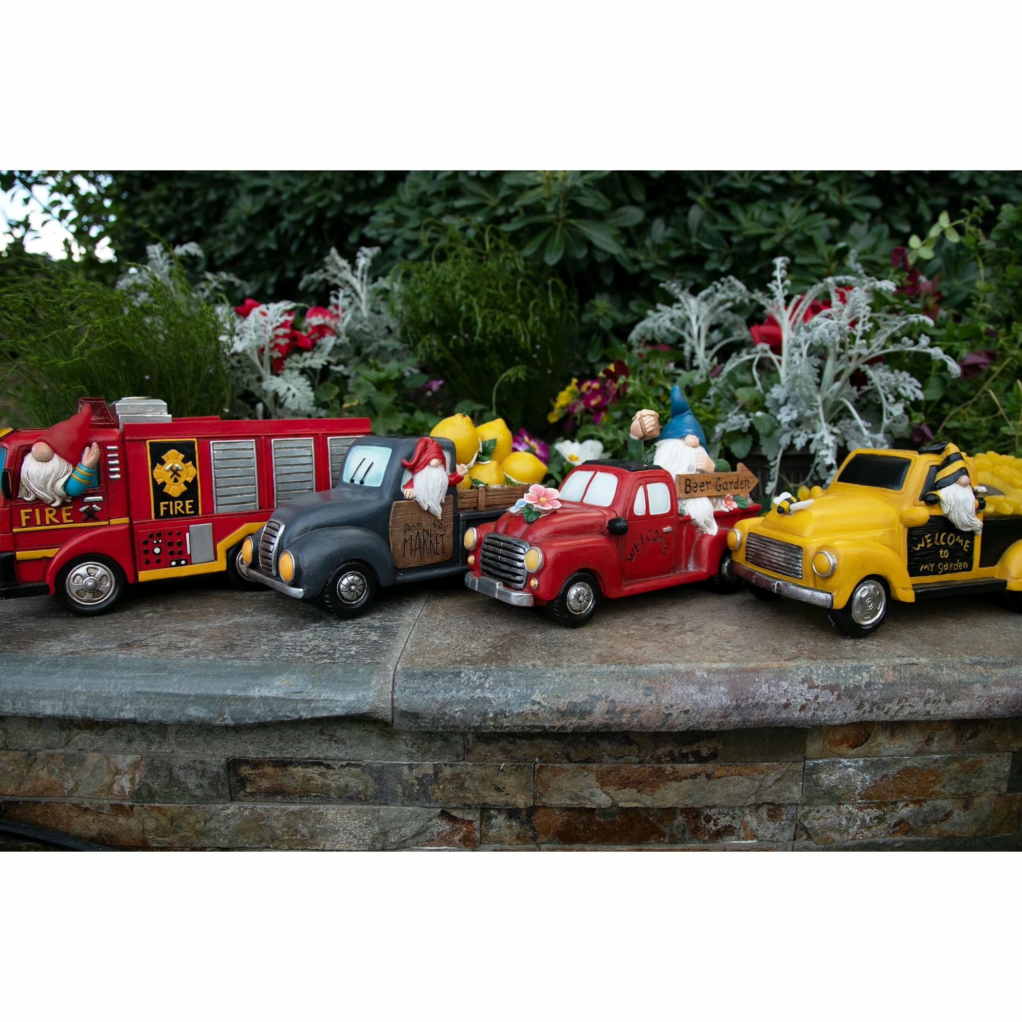 Buy π Coupon βοΈ Exhart Solar Hand Painted Gnome Driving A Farm To Table Lemon Truck Garden Statue, 10 By 6 Inches β π€© - Image 12