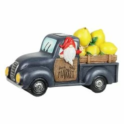 Buy 👍 Coupon ✔️ Exhart Solar Hand Painted Gnome Driving A Farm To Table Lemon Truck Garden Statue, 10 By 6 Inches ⭐ 🤩