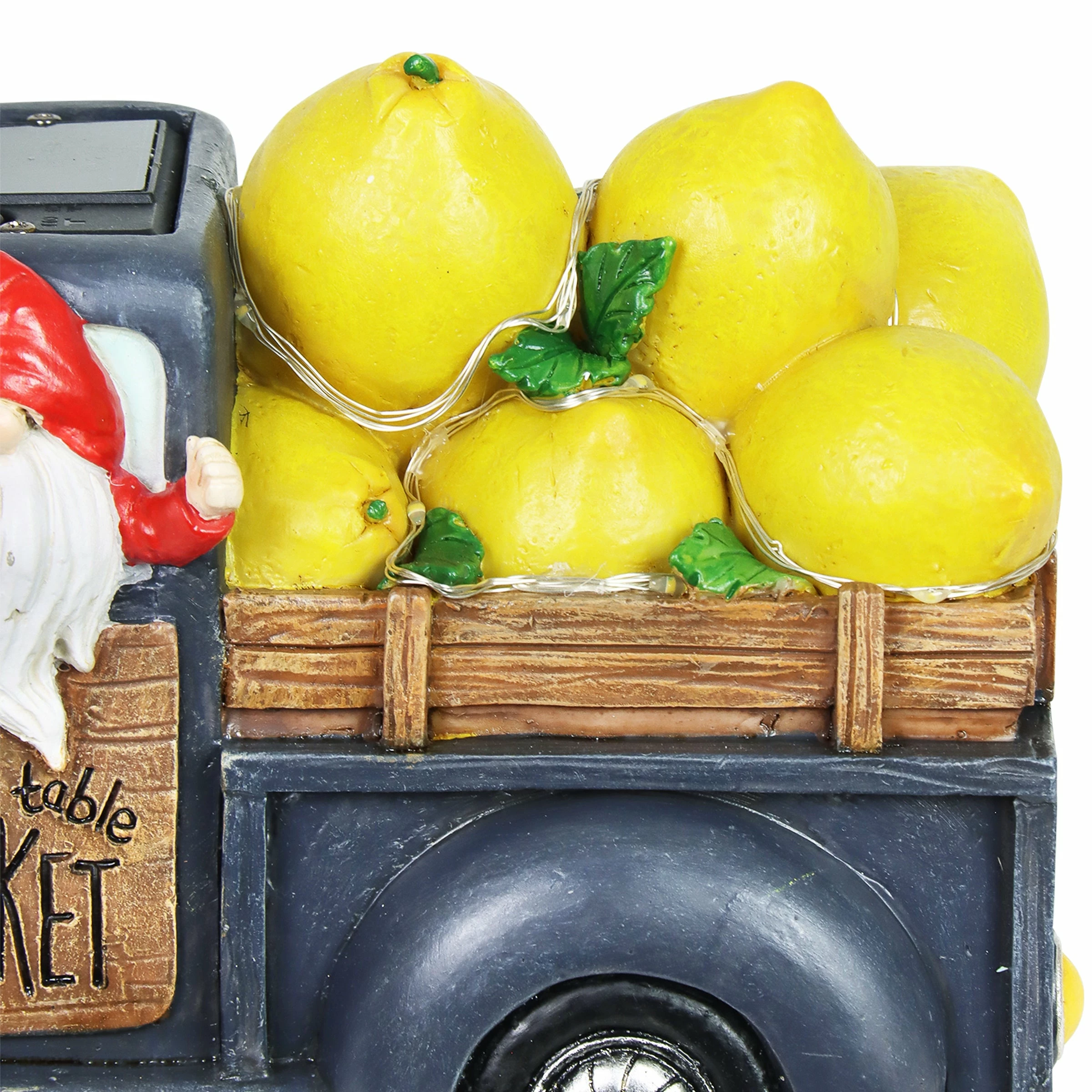 Buy π Coupon βοΈ Exhart Solar Hand Painted Gnome Driving A Farm To Table Lemon Truck Garden Statue, 10 By 6 Inches β π€© - Image 6