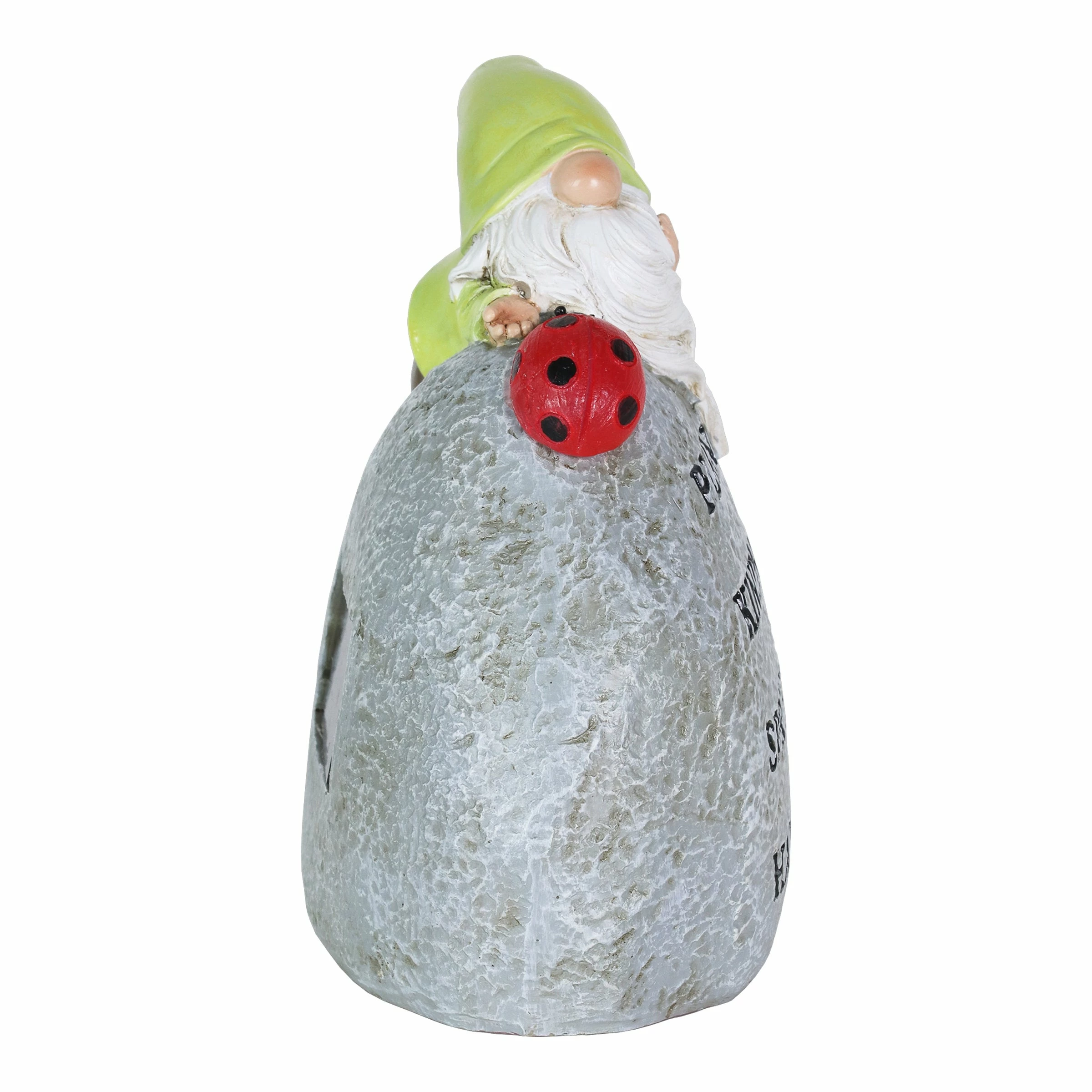 New π Brand new β Exhart Solar Hand Painted Gnome Inspirational Kindness And Joy Garden Stone Statue With LED Lady Bug, 3 By 5 Inches π π - Image 9