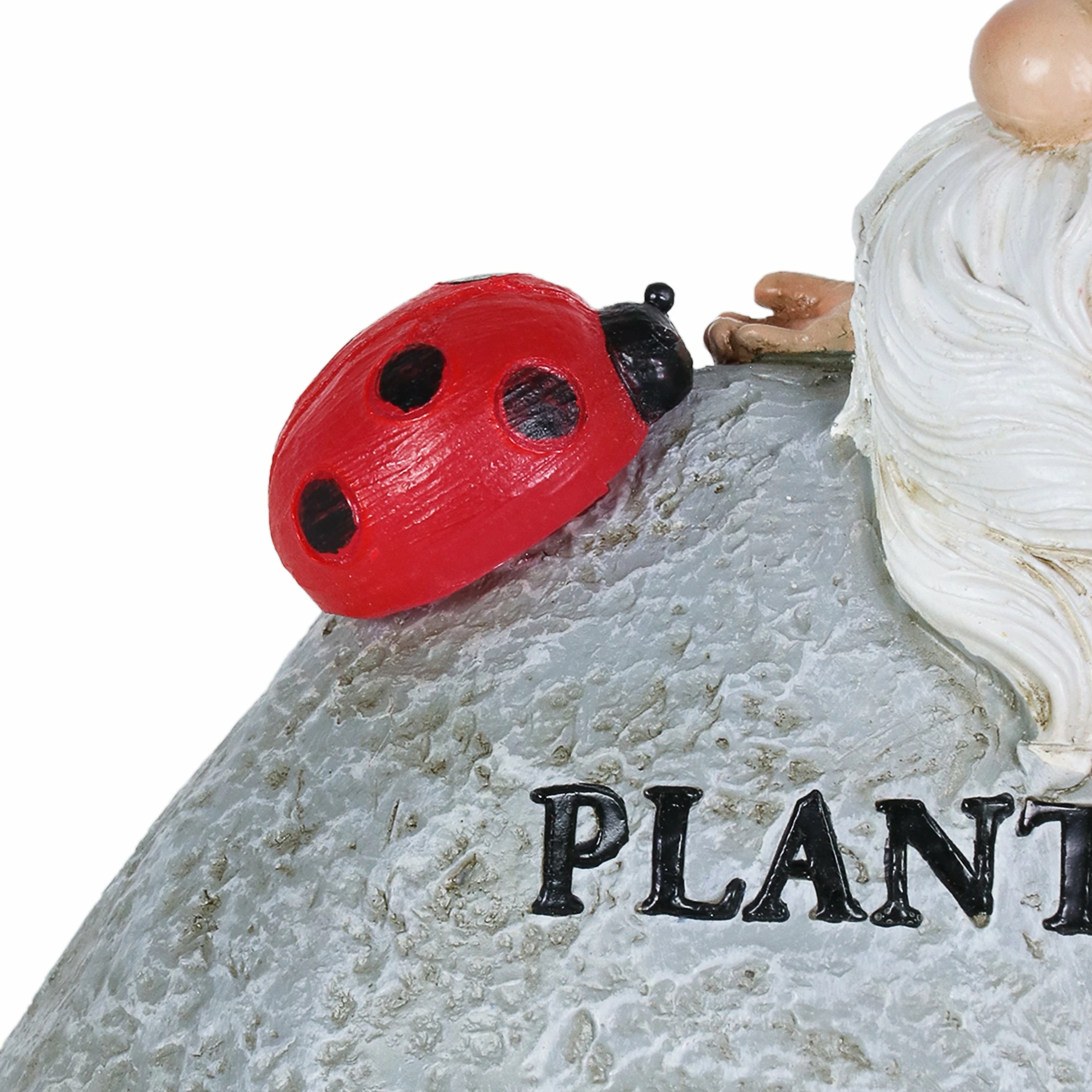 New π Brand new β Exhart Solar Hand Painted Gnome Inspirational Kindness And Joy Garden Stone Statue With LED Lady Bug, 3 By 5 Inches π π - Image 10