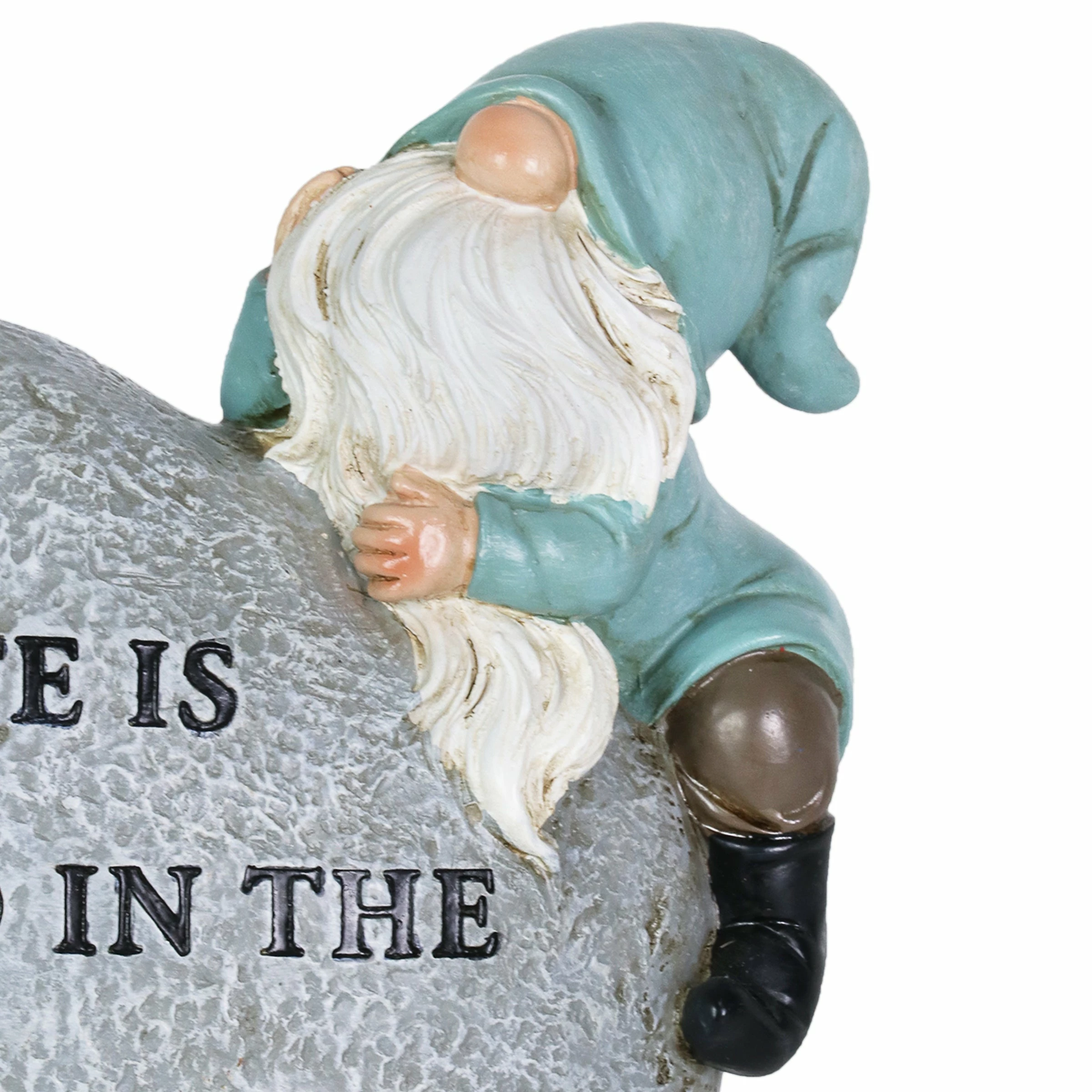 Best Pirce π Hot Sale π Exhart Solar Hand Painted Gnome Inspirational Life Garden Stone Statue With LED Bird, 3 By 5 Inches βοΈ π₯° - Image 5