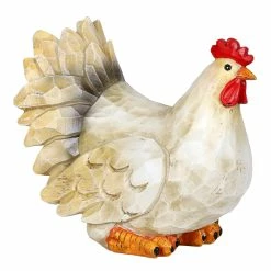 Hot Sale ⌛ Brand new ⌛ Exhart Solar Hand Painted Hen Garden Statue, 9 Inch ✔️ 😉