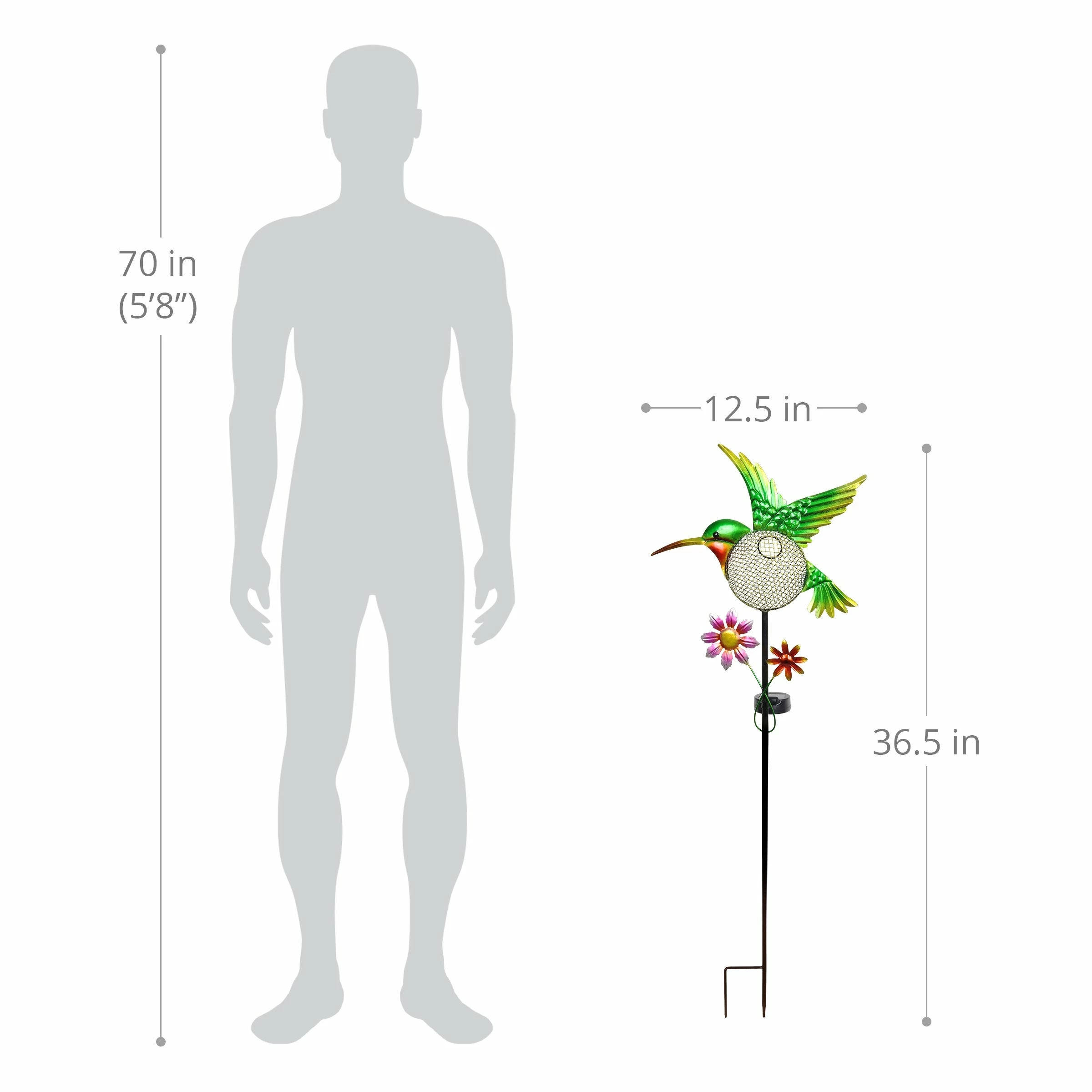 Cheap π Best deal βοΈ Exhart Solar Hand Painted Hummingbird Metal Mesh Pellet Bird Feeder Garden Stake, 12.5 By 36 Inches π₯° β¨ - Image 4