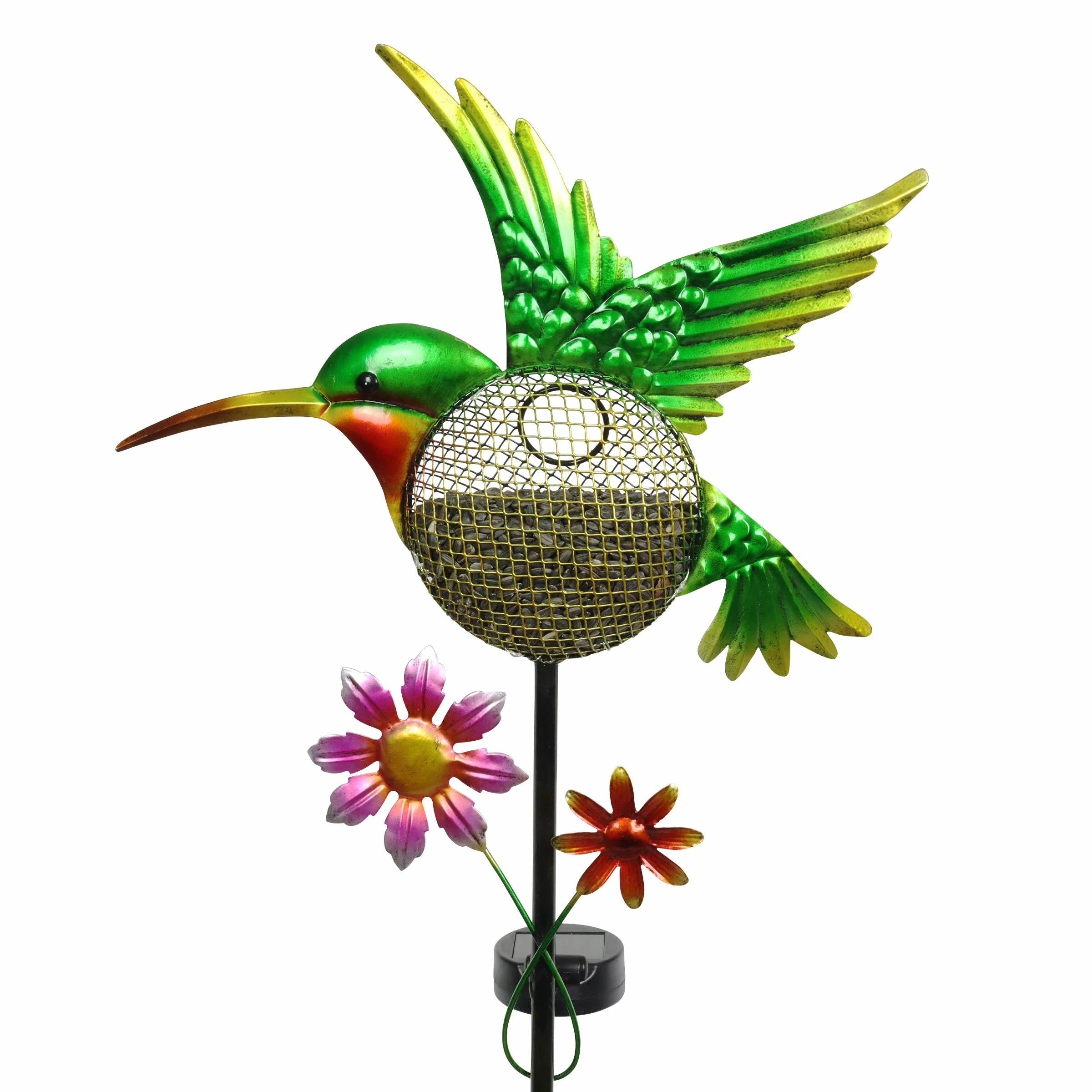 Cheap π Best deal βοΈ Exhart Solar Hand Painted Hummingbird Metal Mesh Pellet Bird Feeder Garden Stake, 12.5 By 36 Inches π₯° β¨
