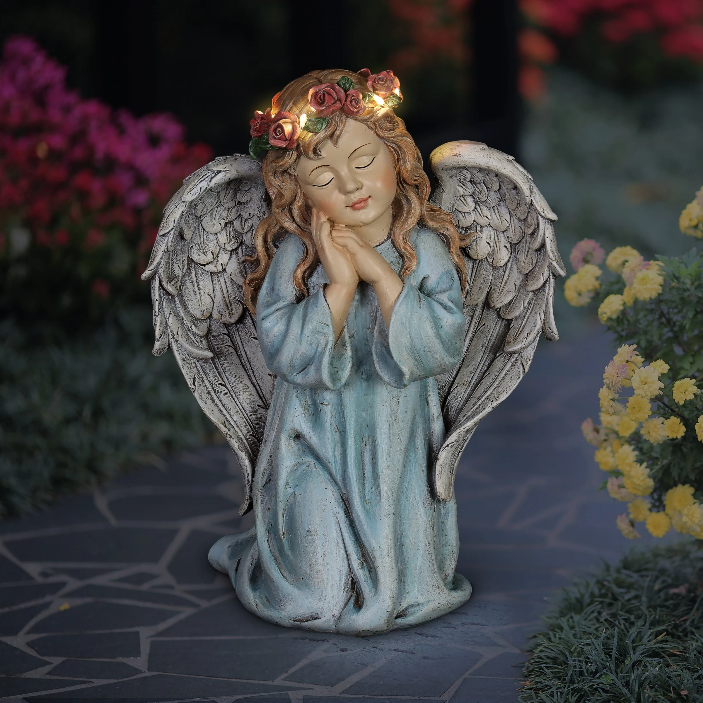 Deals ๐งจ Top 10 ๐งจ Exhart Solar Hand Painted Little Girl Angel Garden Statue With LED Flower Garland, 8.5 By 10.5 Inches โค๏ธ โ๏ธ 4 Deals ๐งจ Top 10 ๐งจ Exhart Solar Hand Painted Little Girl Angel Garden Statue With LED Flower Garland, 8.5 By 10.5 Inches โค๏ธ โ๏ธ - Image 2