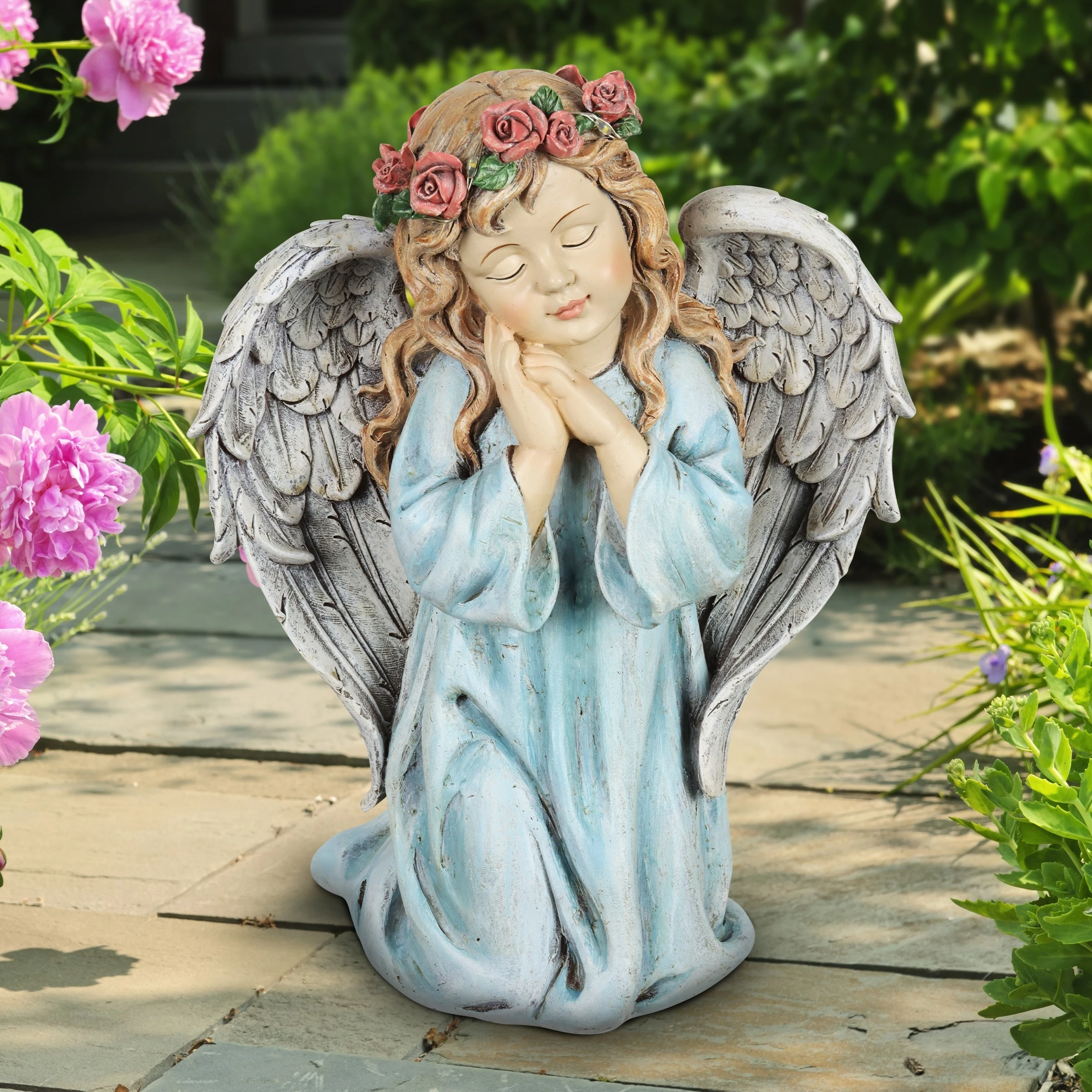 Deals ๐งจ Top 10 ๐งจ Exhart Solar Hand Painted Little Girl Angel Garden Statue With LED Flower Garland, 8.5 By 10.5 Inches โค๏ธ โ๏ธ 5 Deals ๐งจ Top 10 ๐งจ Exhart Solar Hand Painted Little Girl Angel Garden Statue With LED Flower Garland, 8.5 By 10.5 Inches โค๏ธ โ๏ธ - Image 3
