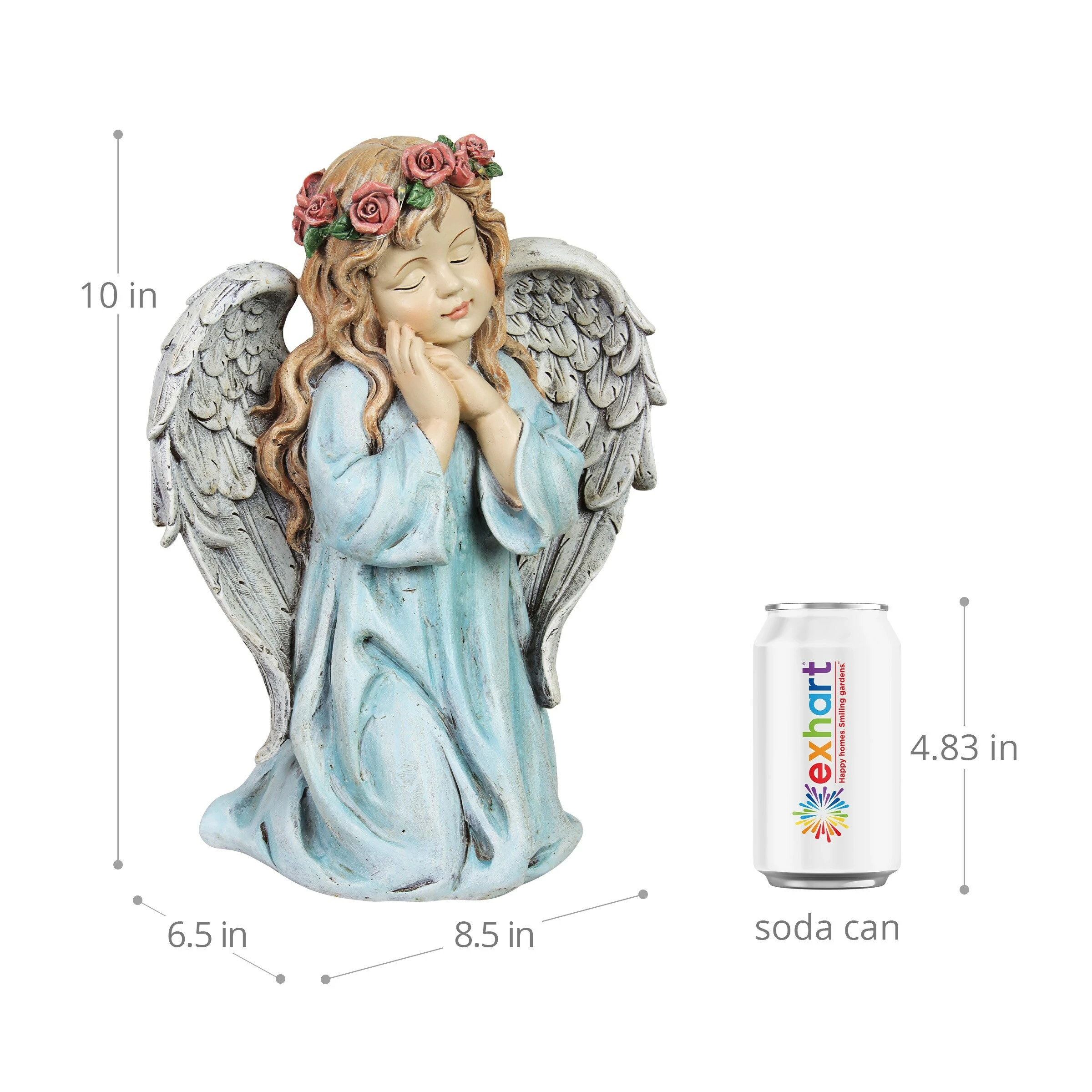 Deals ๐งจ Top 10 ๐งจ Exhart Solar Hand Painted Little Girl Angel Garden Statue With LED Flower Garland, 8.5 By 10.5 Inches โค๏ธ โ๏ธ 6 Deals ๐งจ Top 10 ๐งจ Exhart Solar Hand Painted Little Girl Angel Garden Statue With LED Flower Garland, 8.5 By 10.5 Inches โค๏ธ โ๏ธ - Image 4