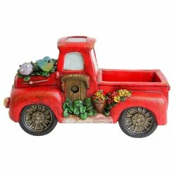 Promo ⌛ Discount ⌛ Exhart Solar Hand Painted Nostalgic Truck Garden Statue, 11 By 6 Inches 🥰 ✔️