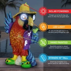 Hot Sale π Wholesale π Exhart Solar Hand Painted Party Parrot Garden Statue, 15 Inch π βοΈ 18 Hot Sale π Wholesale π Exhart Solar Hand Painted Party Parrot Garden Statue, 15 Inch π βοΈ -Exhart Shop Exhart Solar Hand Painted Party Parrot Garden Statue2C 15 Inch 3