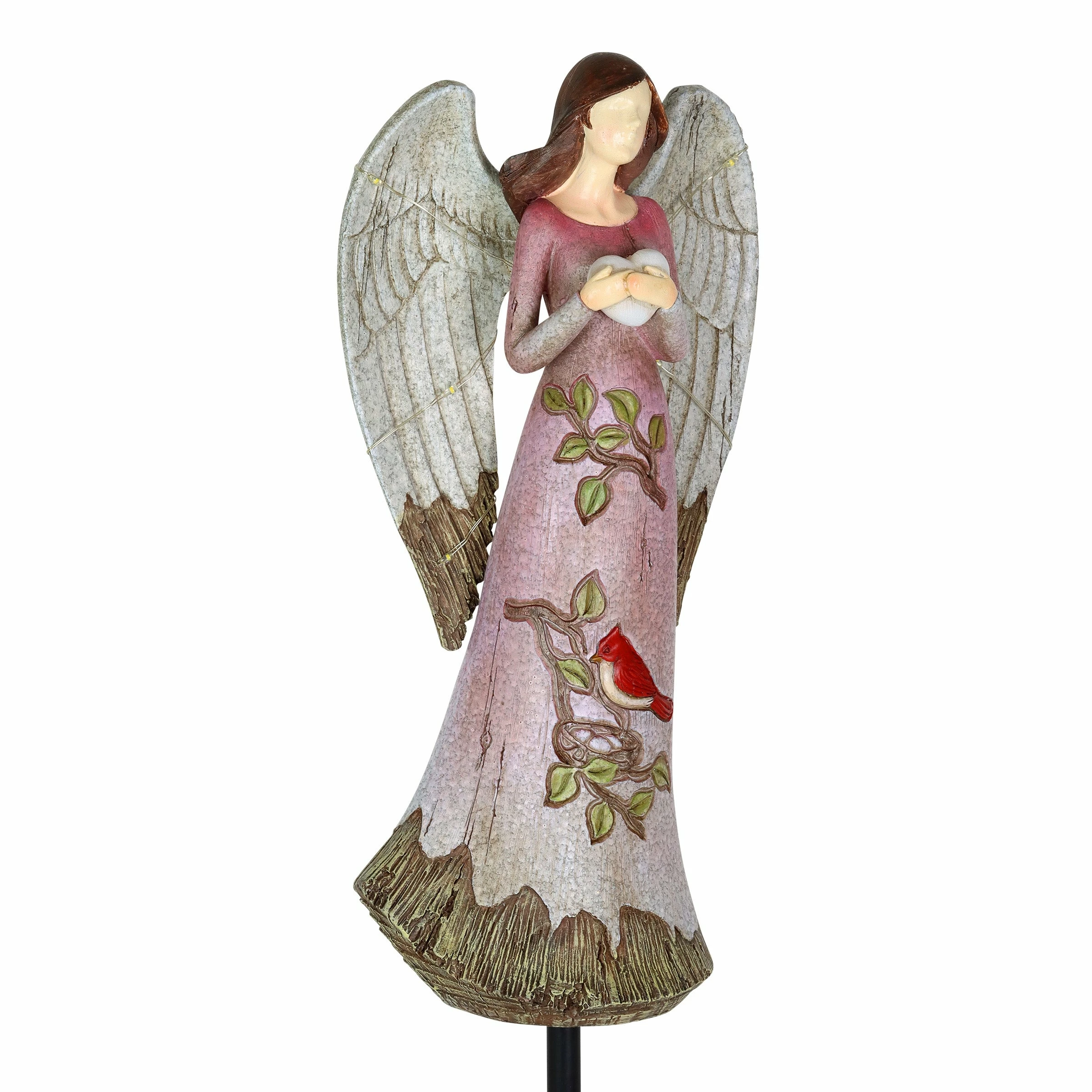 Outlet π€© Deals π Exhart Solar Hand Painted Resin Angel Stake With Heart And Cardinal, 5.5 By 18 Inches π€© π 9 Outlet π€© Deals π Exhart Solar Hand Painted Resin Angel Stake With Heart And Cardinal, 5.5 By 18 Inches π€© π - Image 7