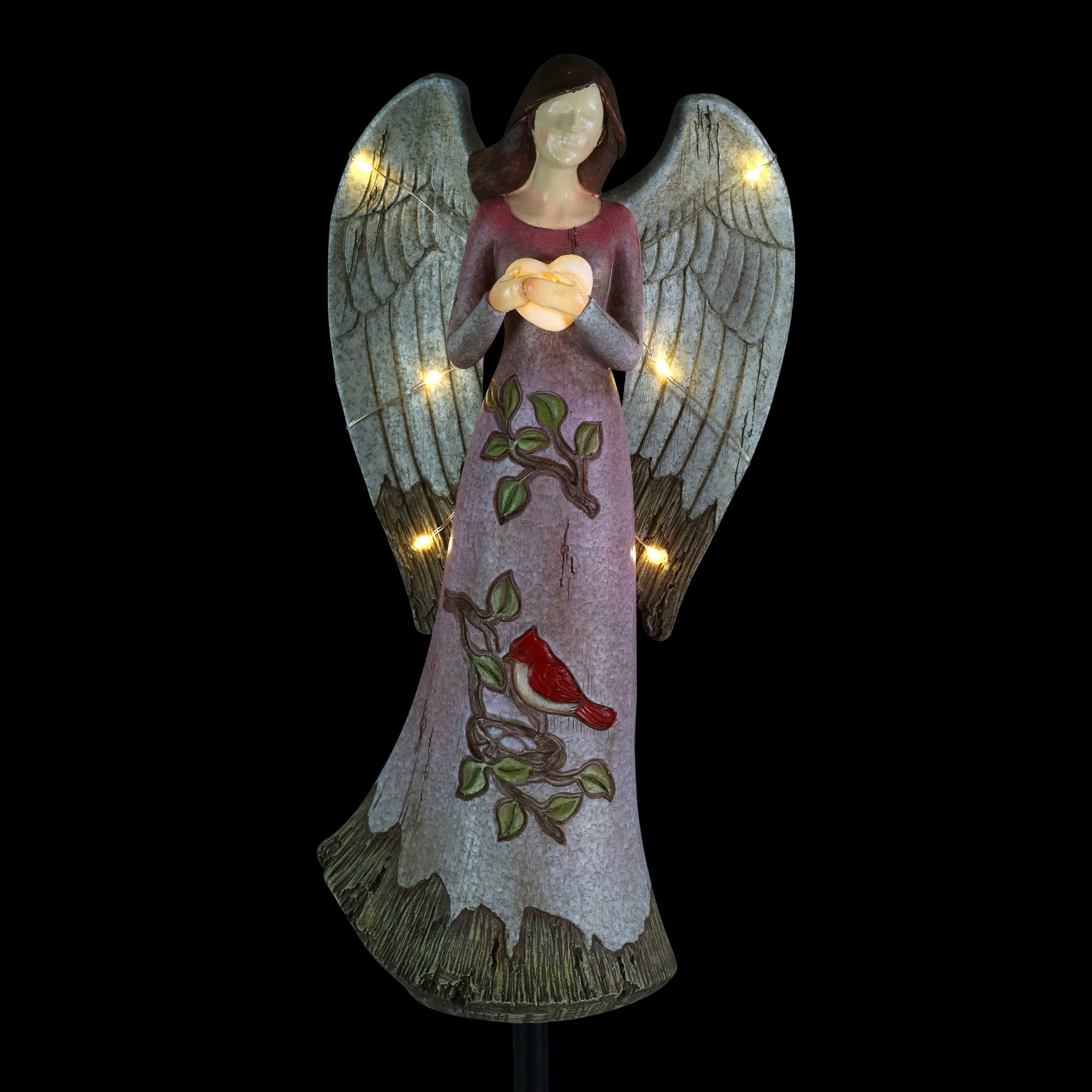 Outlet π€© Deals π Exhart Solar Hand Painted Resin Angel Stake With Heart And Cardinal, 5.5 By 18 Inches π€© π 12 Outlet π€© Deals π Exhart Solar Hand Painted Resin Angel Stake With Heart And Cardinal, 5.5 By 18 Inches π€© π - Image 10