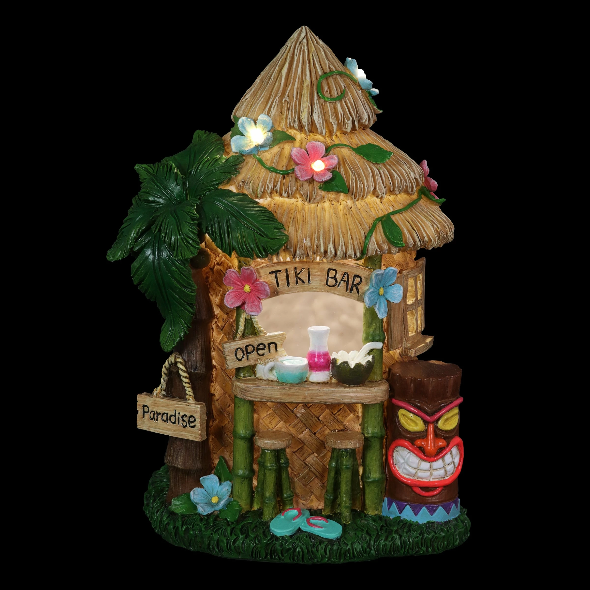 Flash Sale ๐ Discount ๐ Exhart Solar Hand Painted Tiki Bar Garden Statue, 8 By 11.5 Inches โค๏ธ ๐ - Image 11