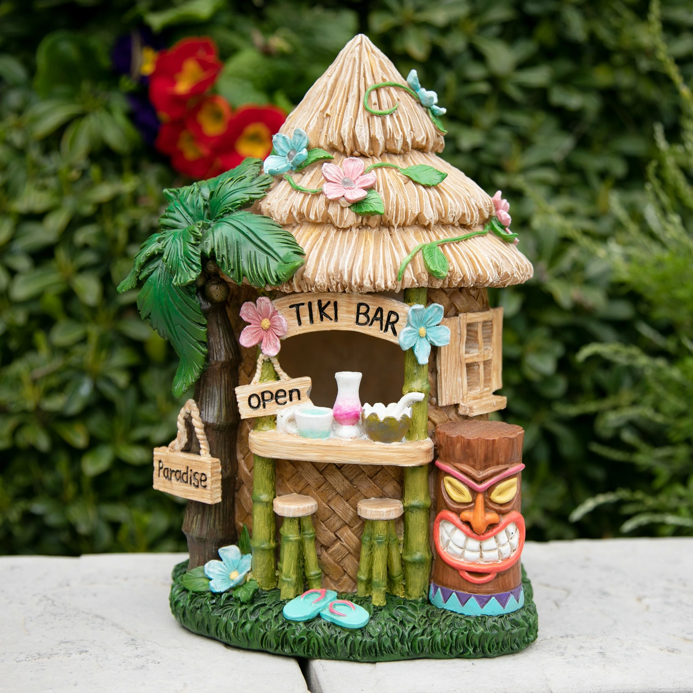 Flash Sale ๐ Discount ๐ Exhart Solar Hand Painted Tiki Bar Garden Statue, 8 By 11.5 Inches โค๏ธ ๐ - Image 12