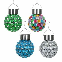 New β€οΈ Cheap π Exhart Solar Hanging Acrylic Ball Lights, Set Of Four, 4 By 6 Inches β π₯°