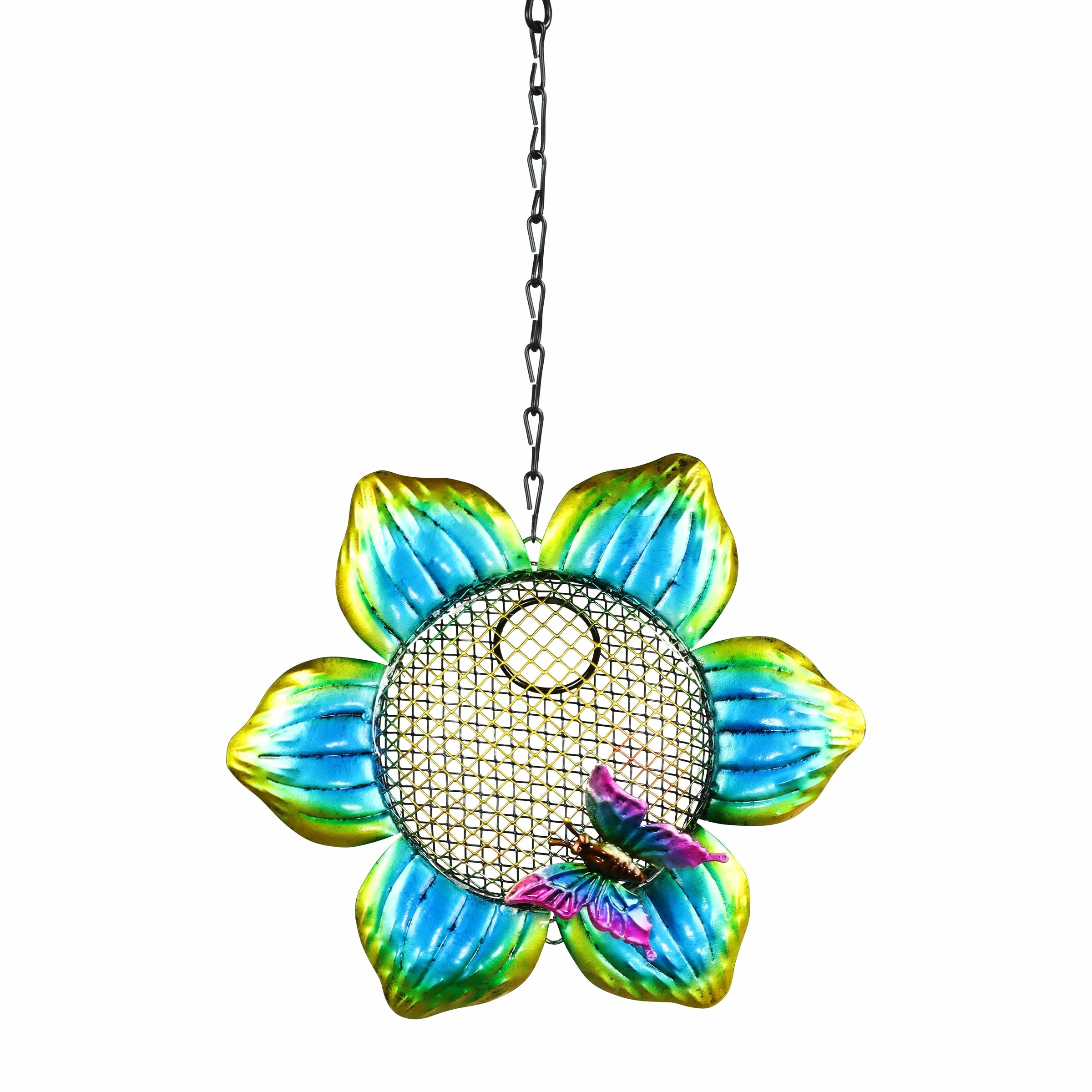 Best Sale β Promo π― Exhart Solar Hanging Metal Mesh Flower Bird Feeder, 9 By 22.5 Inches π― π€© - Image 7