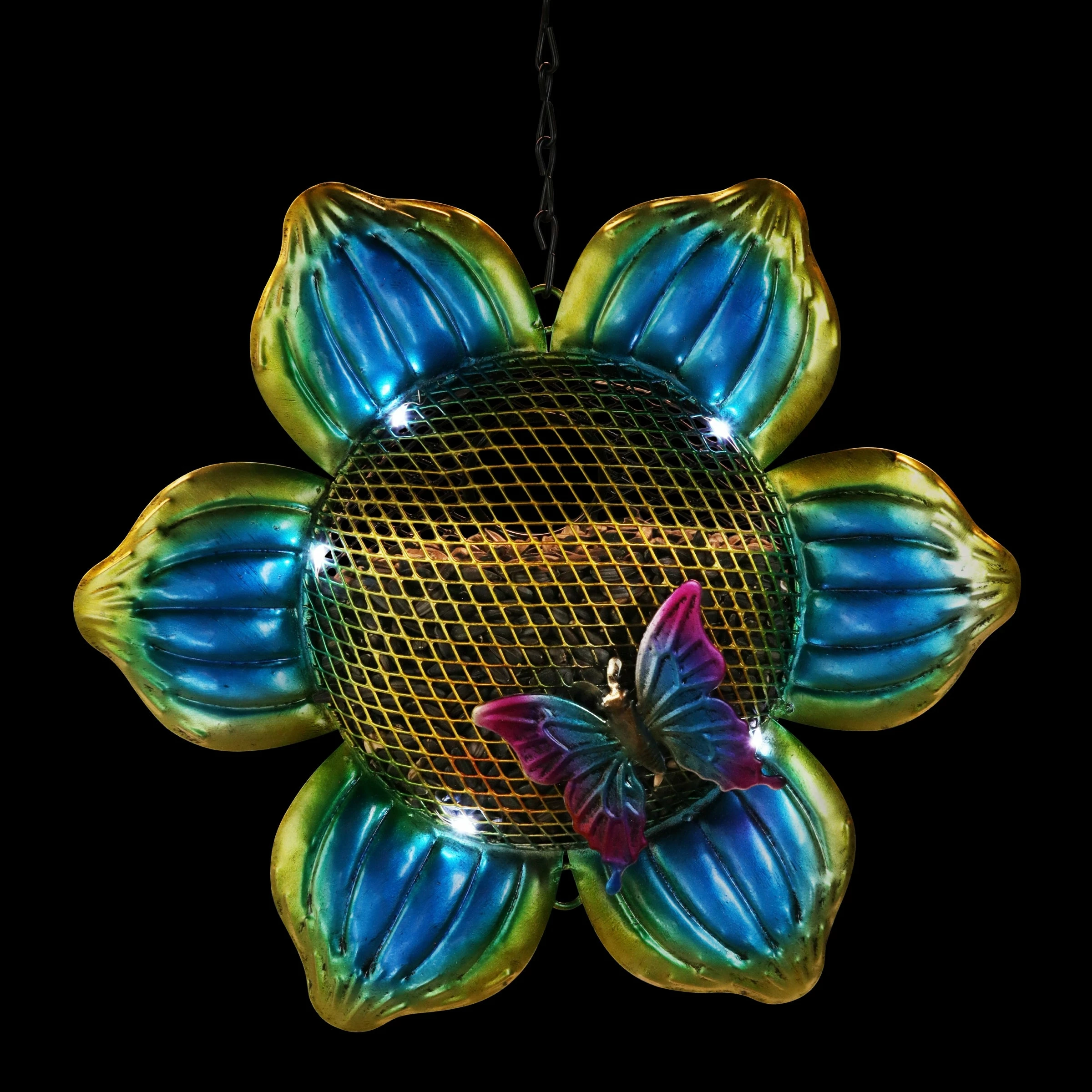 Best Sale β Promo π― Exhart Solar Hanging Metal Mesh Flower Bird Feeder, 9 By 22.5 Inches π― π€© - Image 9