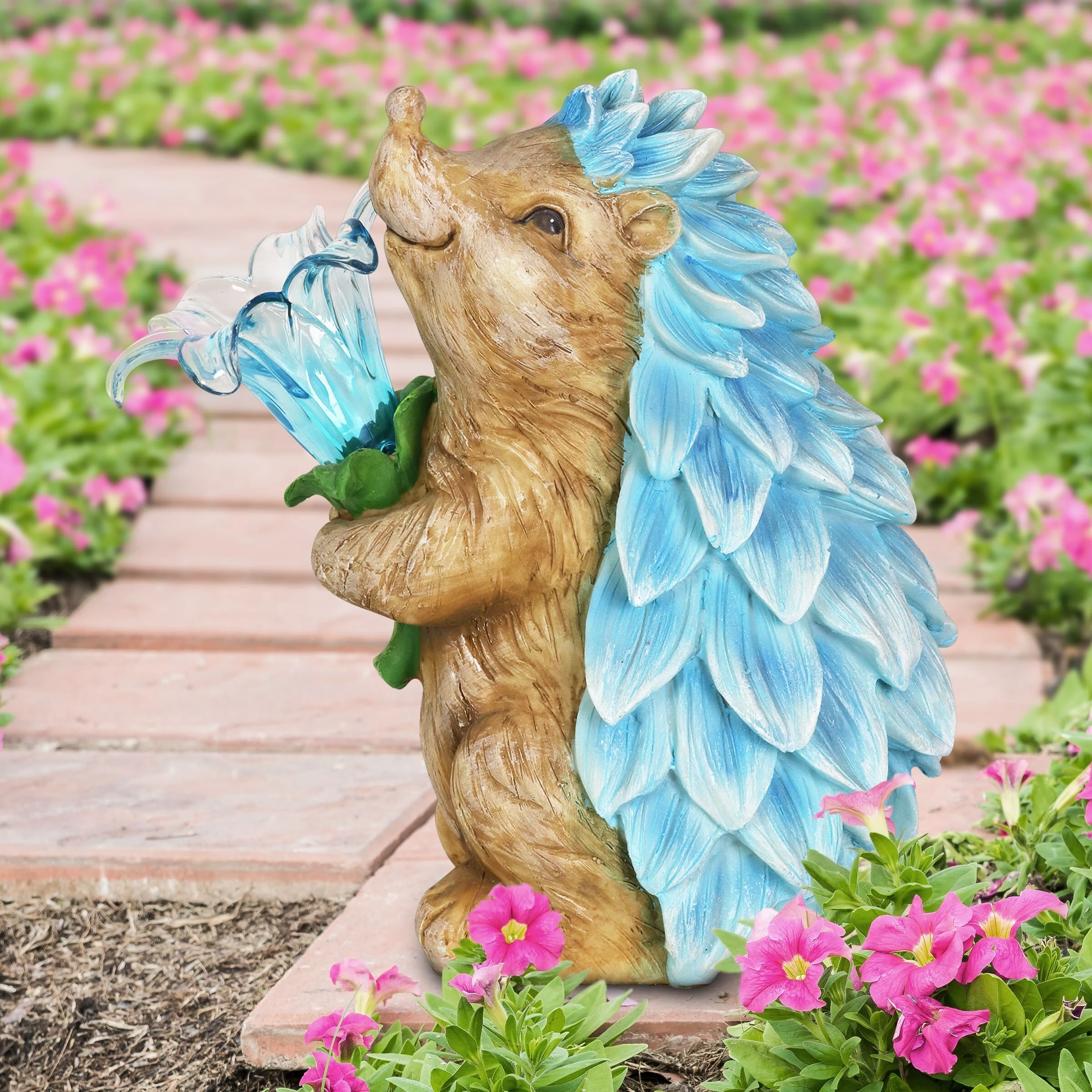 Outlet β€οΈ Outlet β¨ Exhart Solar Hedgehog With LED Flower Statue, 9 Inch π π₯ 5 Outlet β€οΈ Outlet β¨ Exhart Solar Hedgehog With LED Flower Statue, 9 Inch π π₯ - Image 3